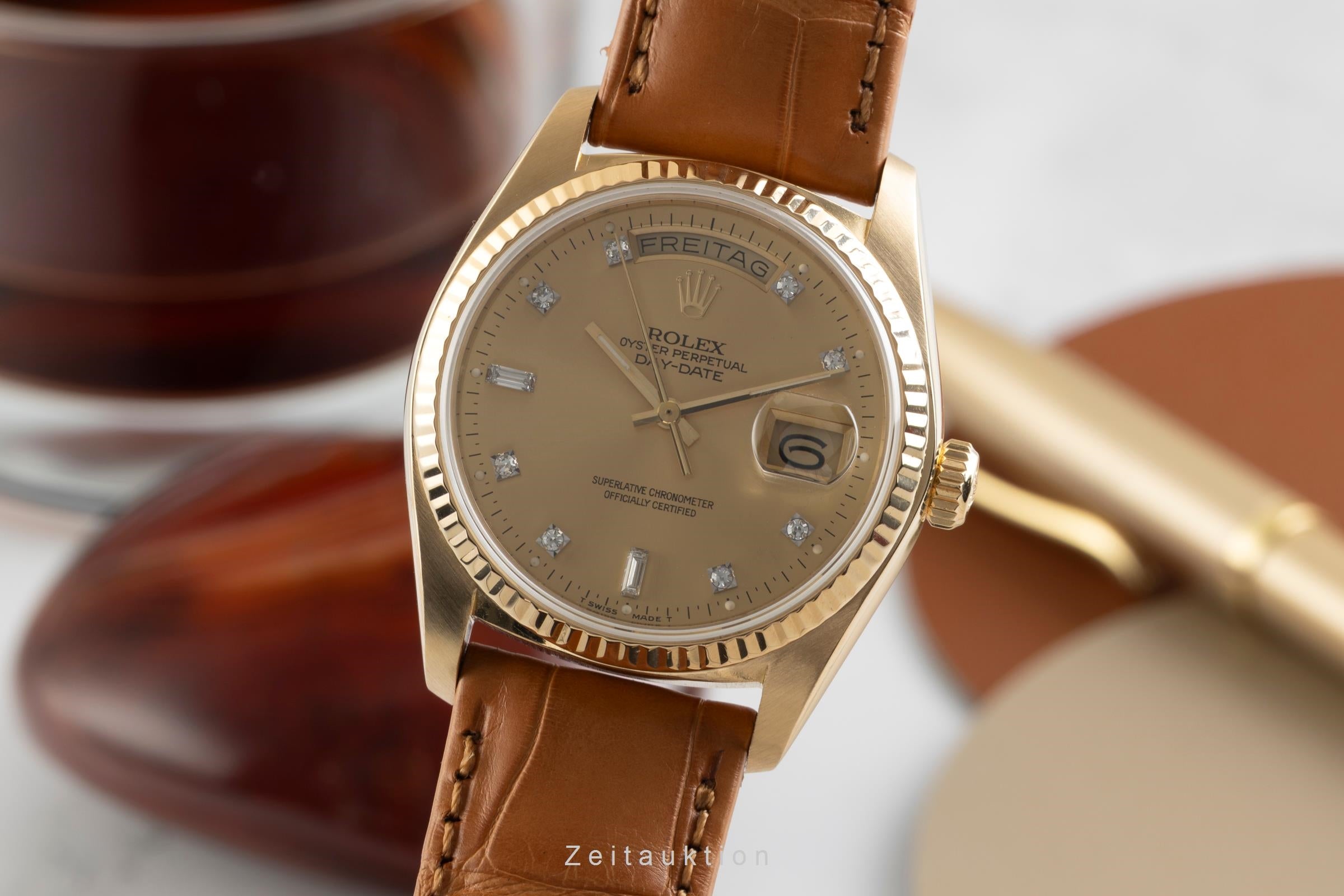 Rolex Day-Date or 18 ct automatique montre pour hommes 18038 Vintage  [2602241]