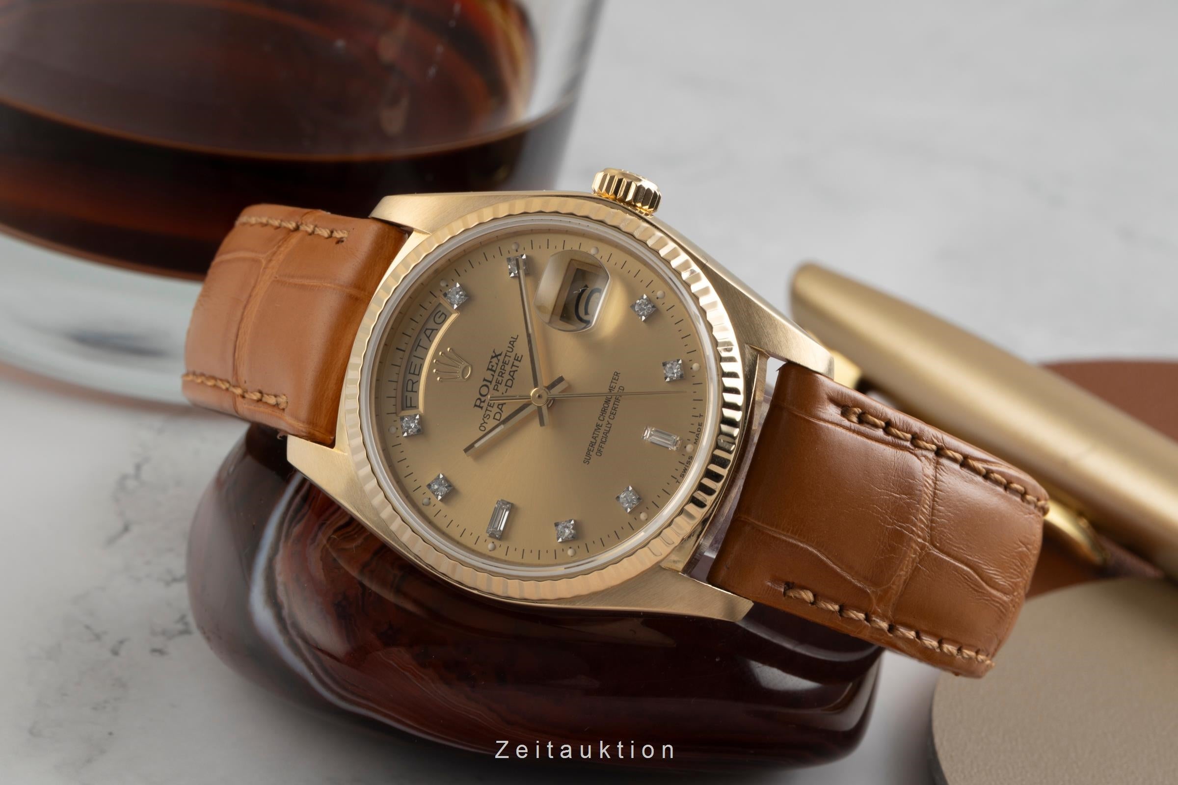 Rolex Day-Date 18 ct gold automatic men's watch 18038 Vintage  [2602241]