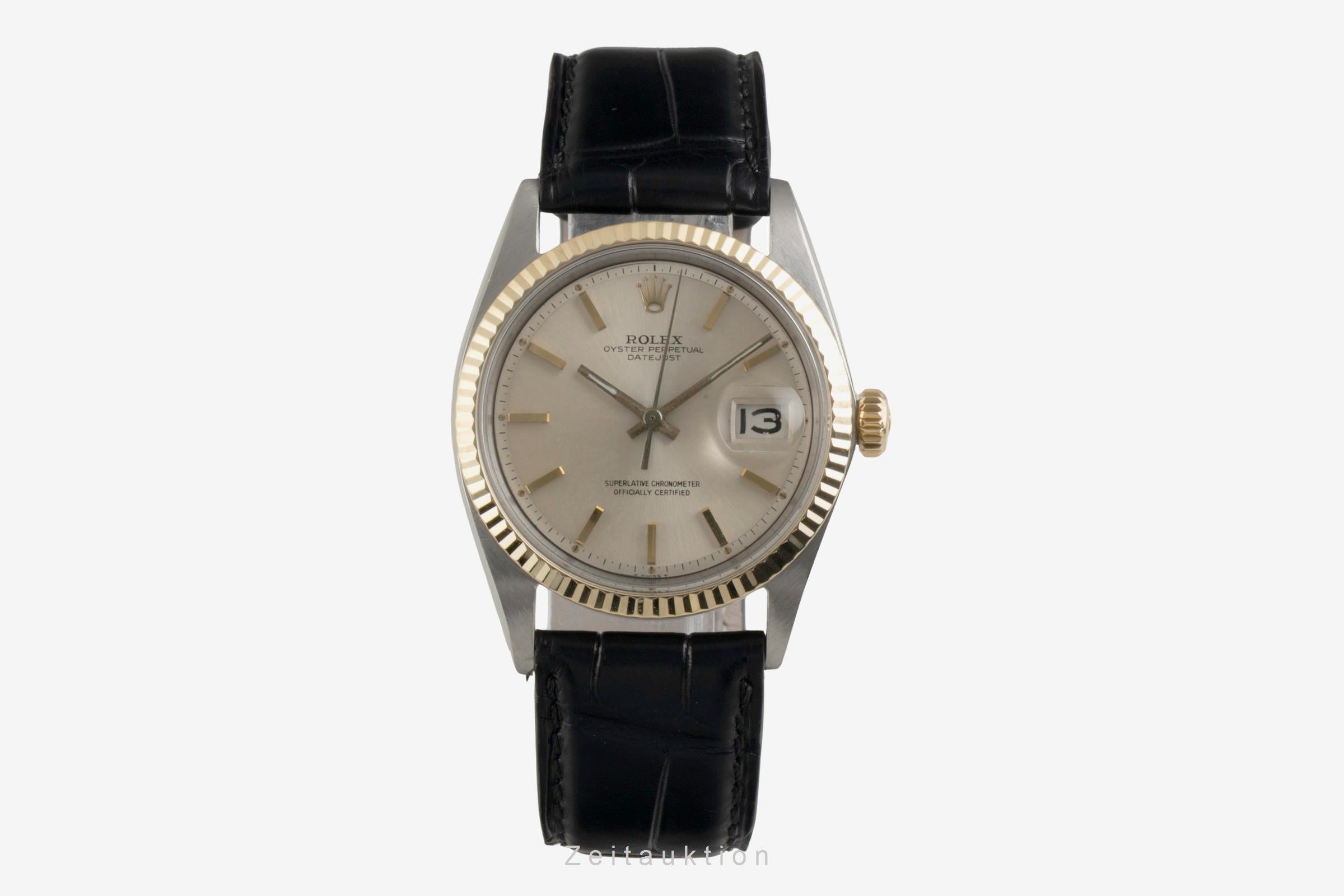Rolex Datejust acier / or  automatique montre pour hommes 1601 Vintage  [2602249]
