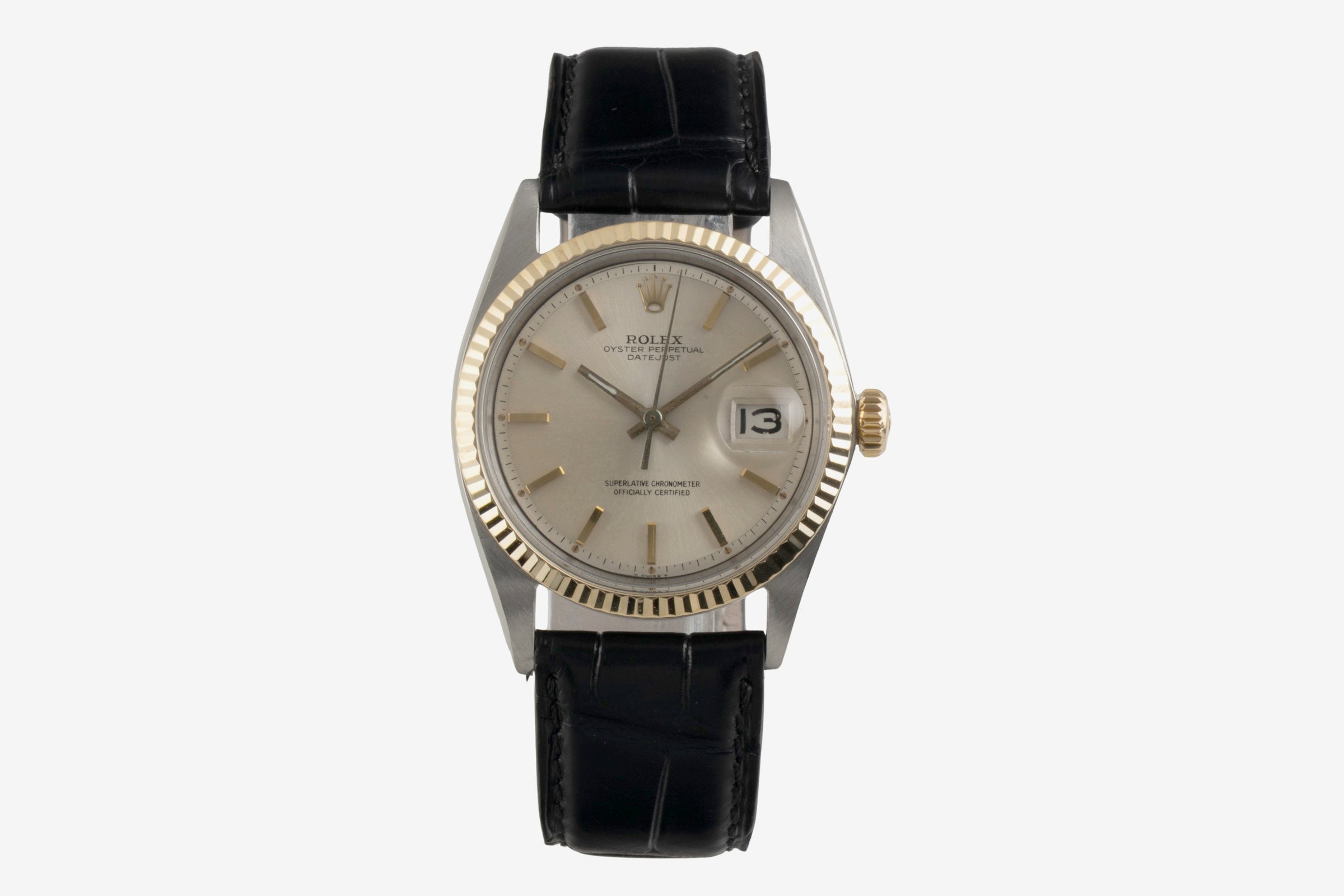Rolex Datejust acier / or  automatique montre pour hommes 1601 Vintage  [2602249]