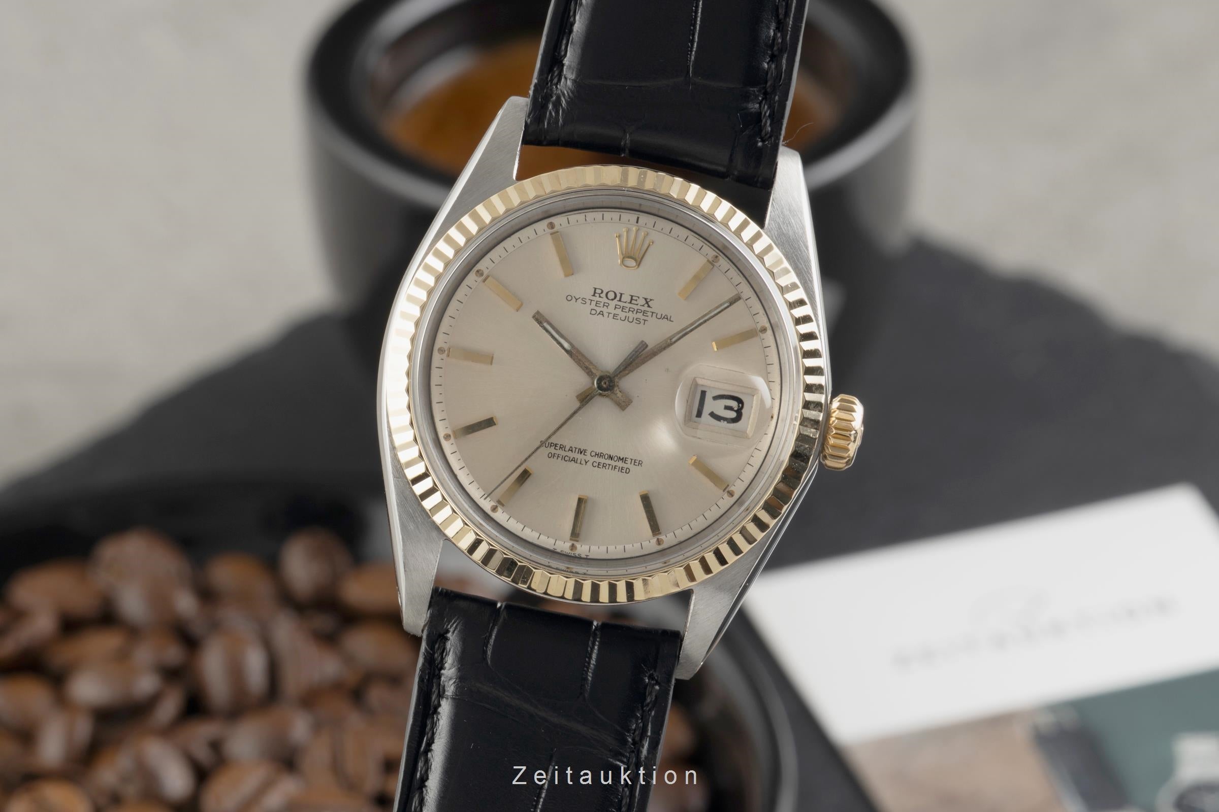 Rolex Datejust acier / or  automatique montre pour hommes 1601 Vintage  [2602249]