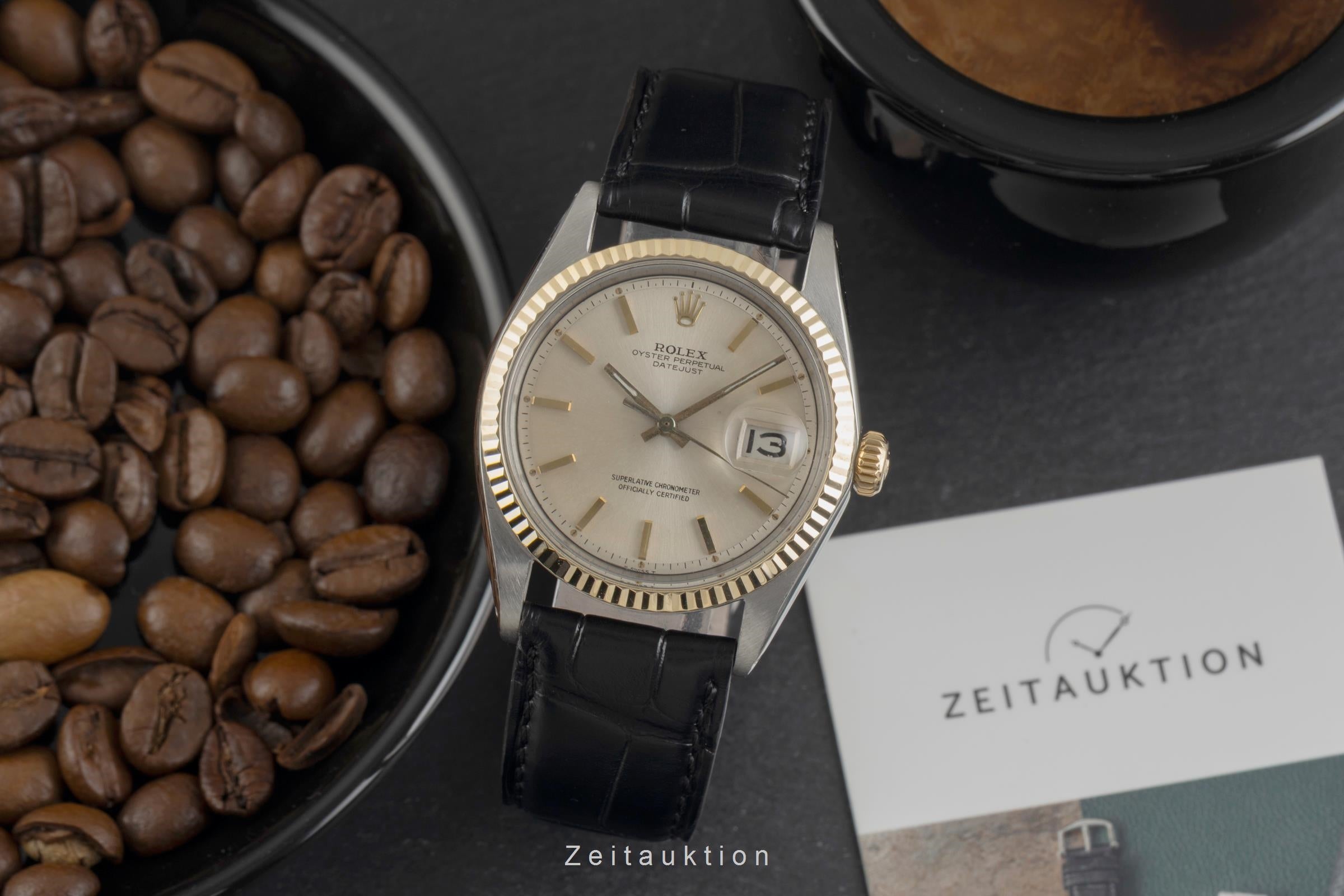 Rolex Datejust acier / or  automatique montre pour hommes 1601 Vintage  [2602249]