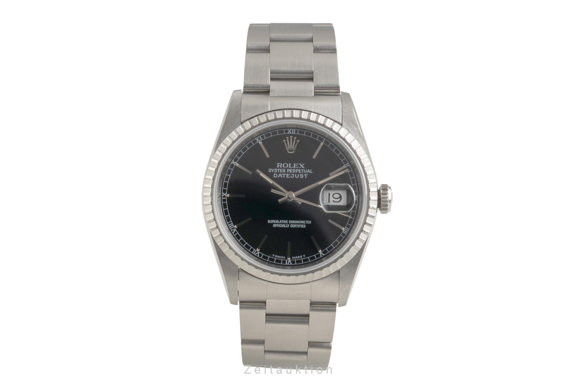 Rolex Datejust 36 Oyster Black Dial Stahl Automatik Herren Ref. 16220 Klassiker  [2602254]
