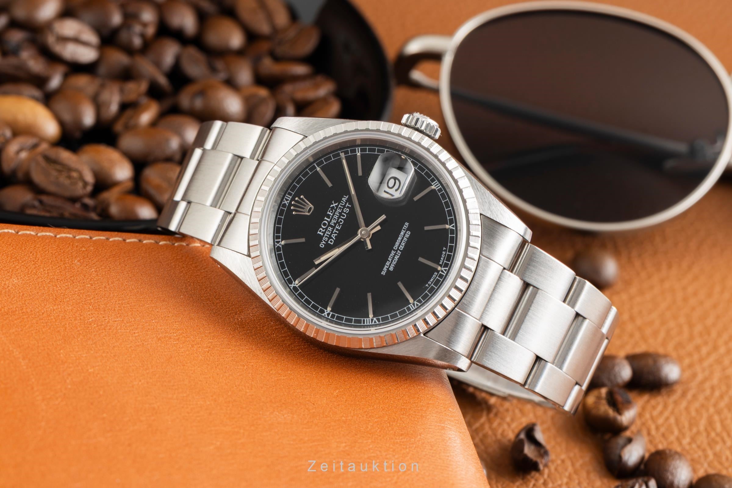 Rolex Datejust 36 Oyster Black Dial Stahl Automatik Herren Ref. 16220 Klassiker  [2602254]