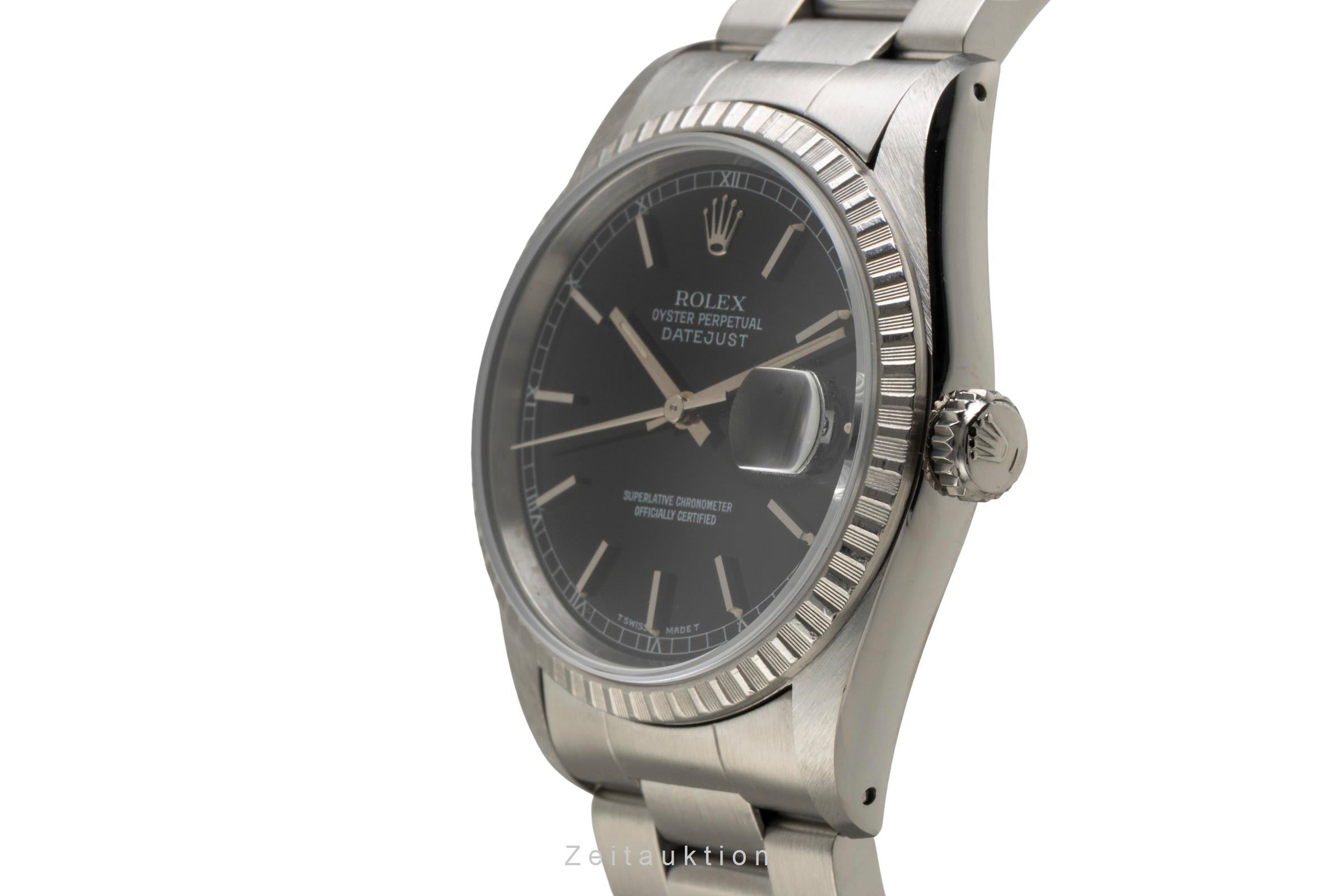Rolex Datejust 36 Oyster Black Dial Stahl Automatik Herren Ref. 16220 Klassiker  [2602254]