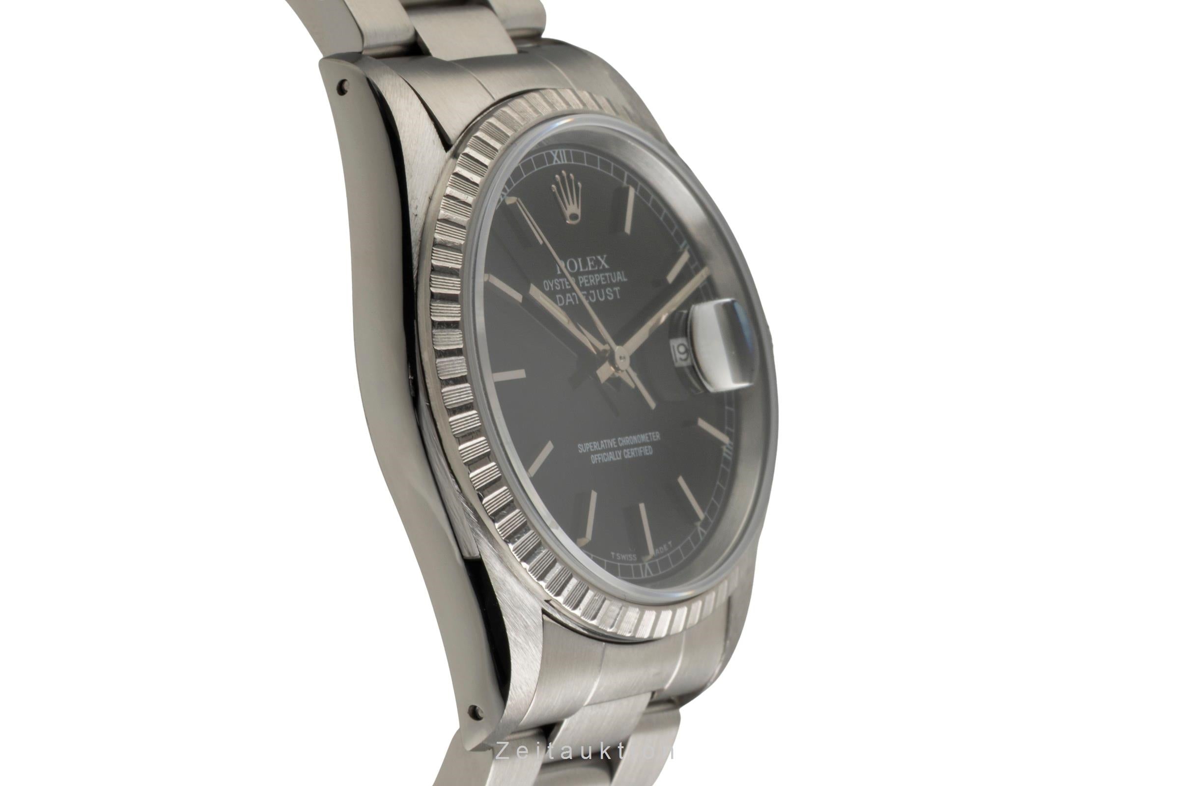 Rolex Datejust 36 Oyster Black Dial Stahl Automatik Herren Ref. 16220 Klassiker  [2602254]