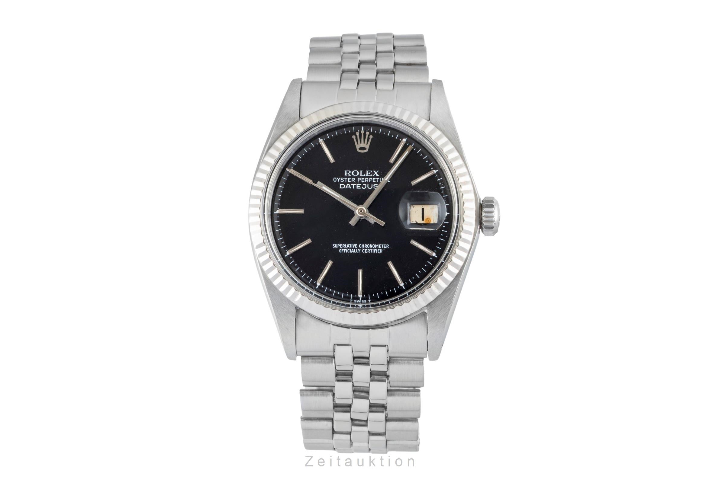Rolex Datejust 36 Black Dial Stahl / Weissgold Automatik Herrenuhr Ref. 1601 [2602256]