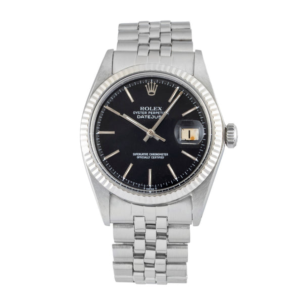 Rolex Datejust 36 Black Dial Stahl / Weissgold Automatik Herrenuhr Ref. 1601 [2602256]