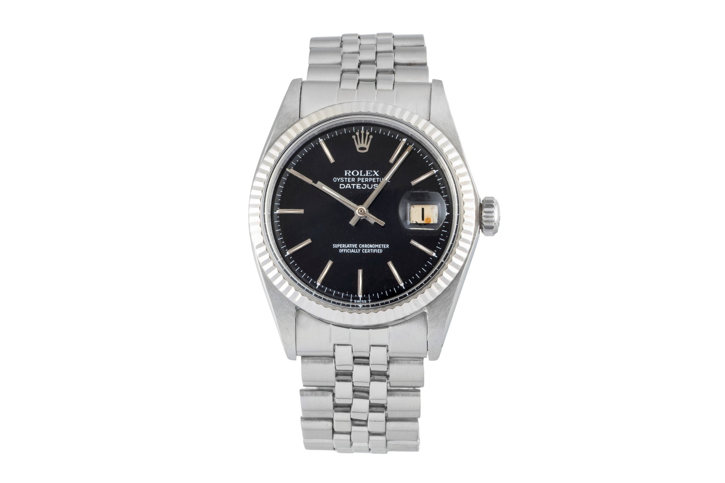 Rolex Datejust acciaio / oro bianco automatismo orologio da uomo 1601 Vintage  [2602256]