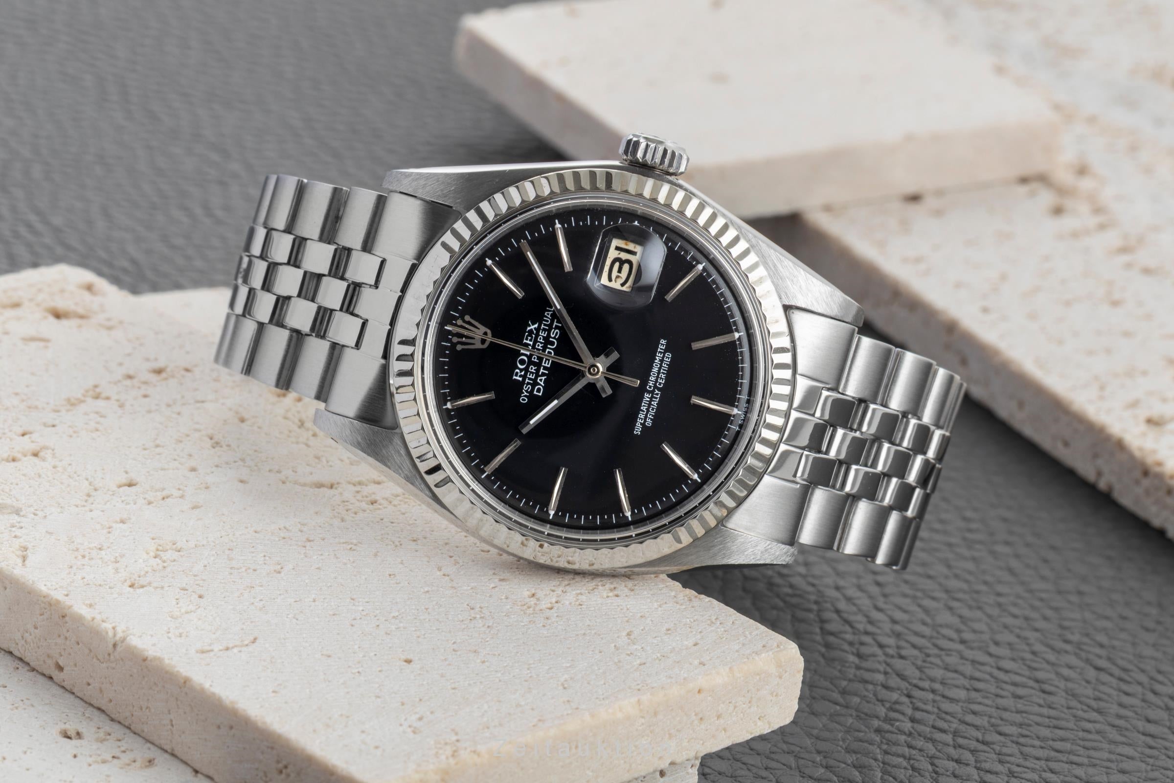 Rolex Datejust 36 Black Dial Stahl / Weissgold Automatik Herrenuhr Ref. 1601 [2602256]