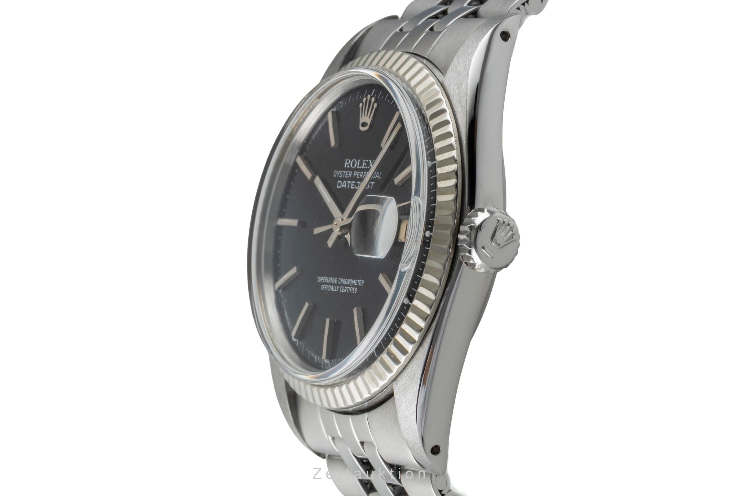 Rolex Datejust 36 Black Dial Stahl / Weissgold Automatik Herrenuhr Ref. 1601 [2602256]