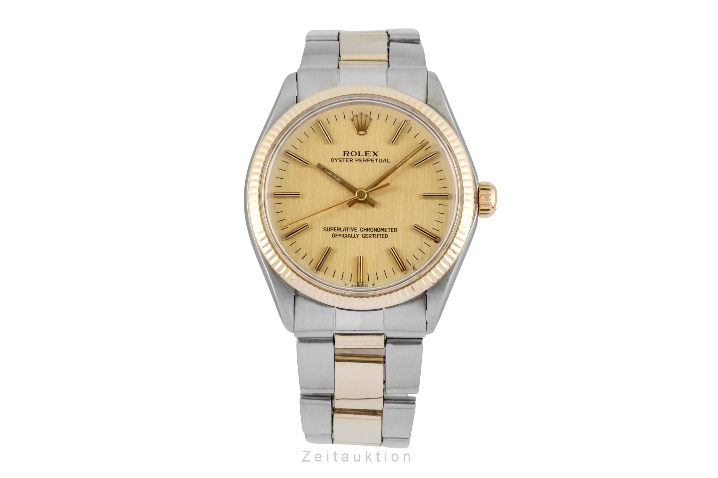 Rolex Oyster Perpetual acier / or  automatique montre pour hommes 1005 Vintage  [2602264]