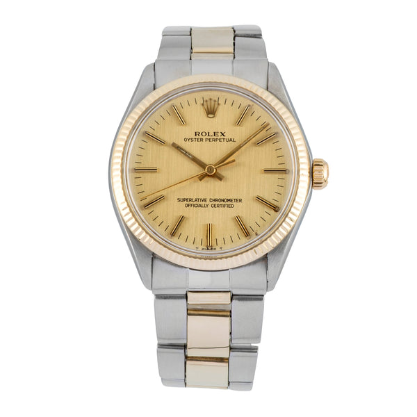 Rolex Oyster Perpetual acier / or  automatique montre pour hommes 1005 Vintage  [2602264]