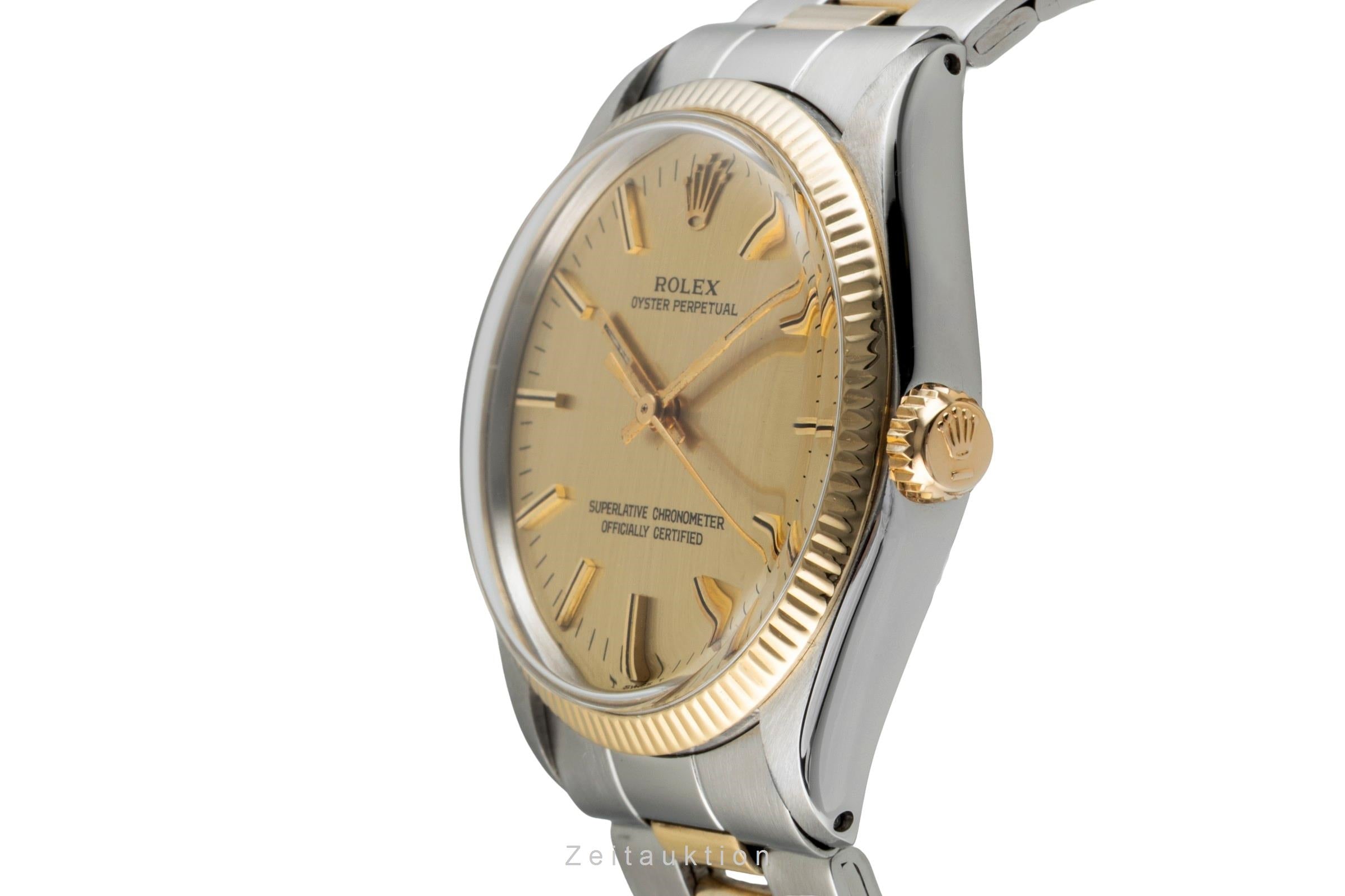 Rolex Oyster Perpetual acier / or  automatique montre pour hommes 1005 Vintage  [2602264]