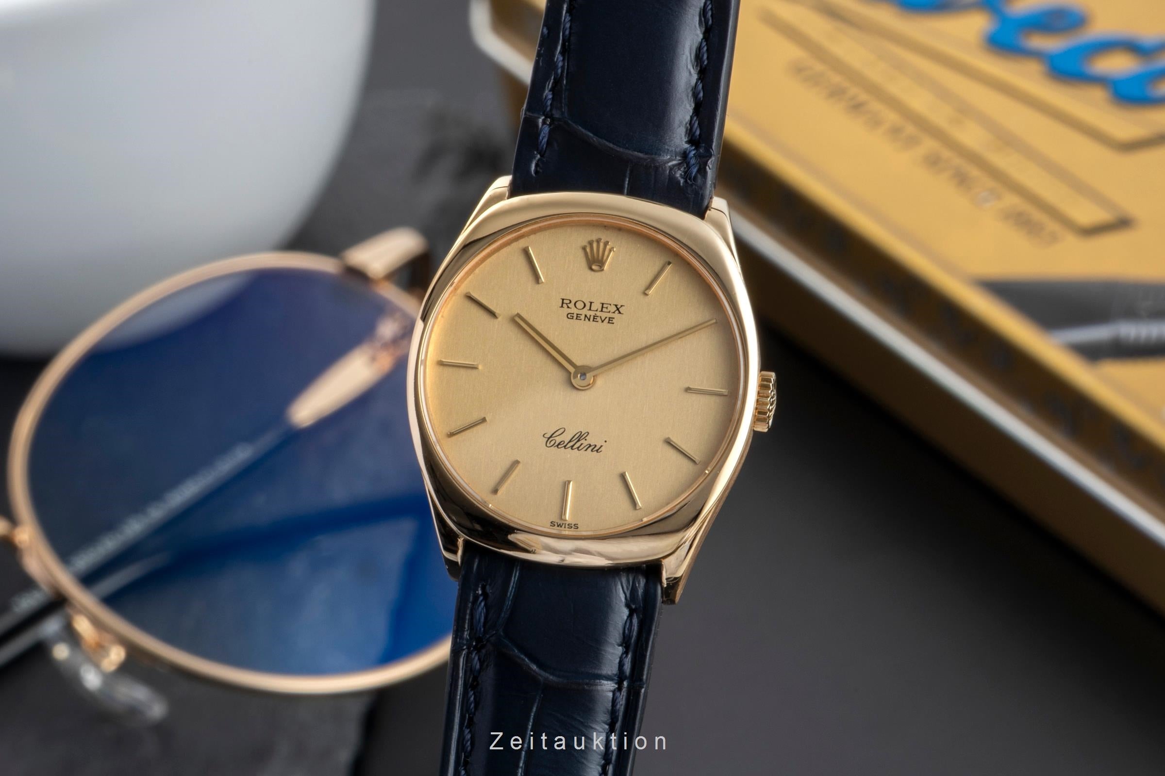 Rolex Cellini oro 18 ct carica manuale orologio da donna 4129 Vintage  [2602266]