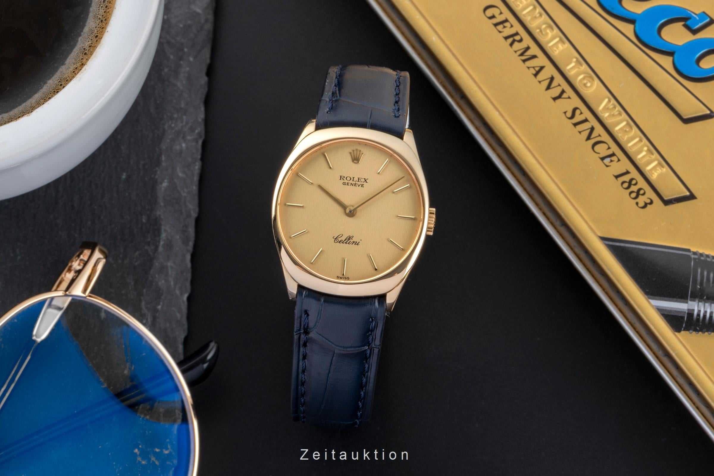 Rolex Cellini or 18 ct à remontage manuel montre pour femmes 4129 Vintage  [2602266]