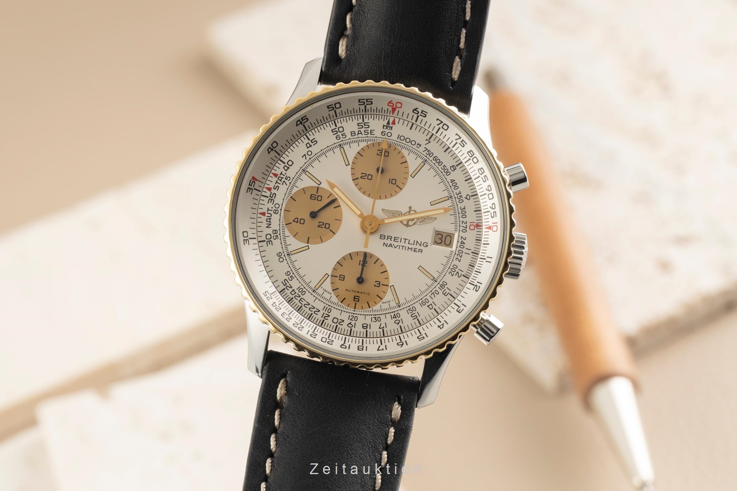 Breitling Navitimer cronografo acciaio / oro automatismo orologio da uomo 81610  [2602267]