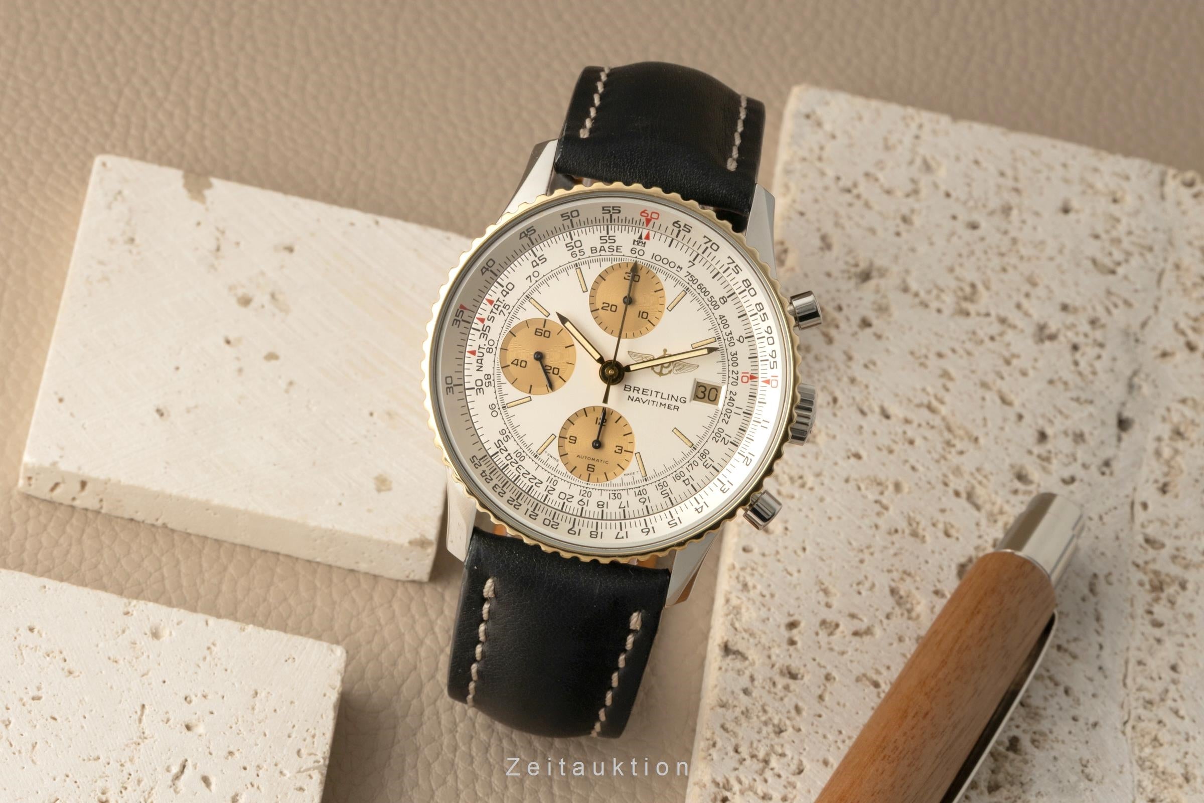 Breitling Navitimer cronografo acciaio / oro automatismo orologio da uomo 81610  [2602267]