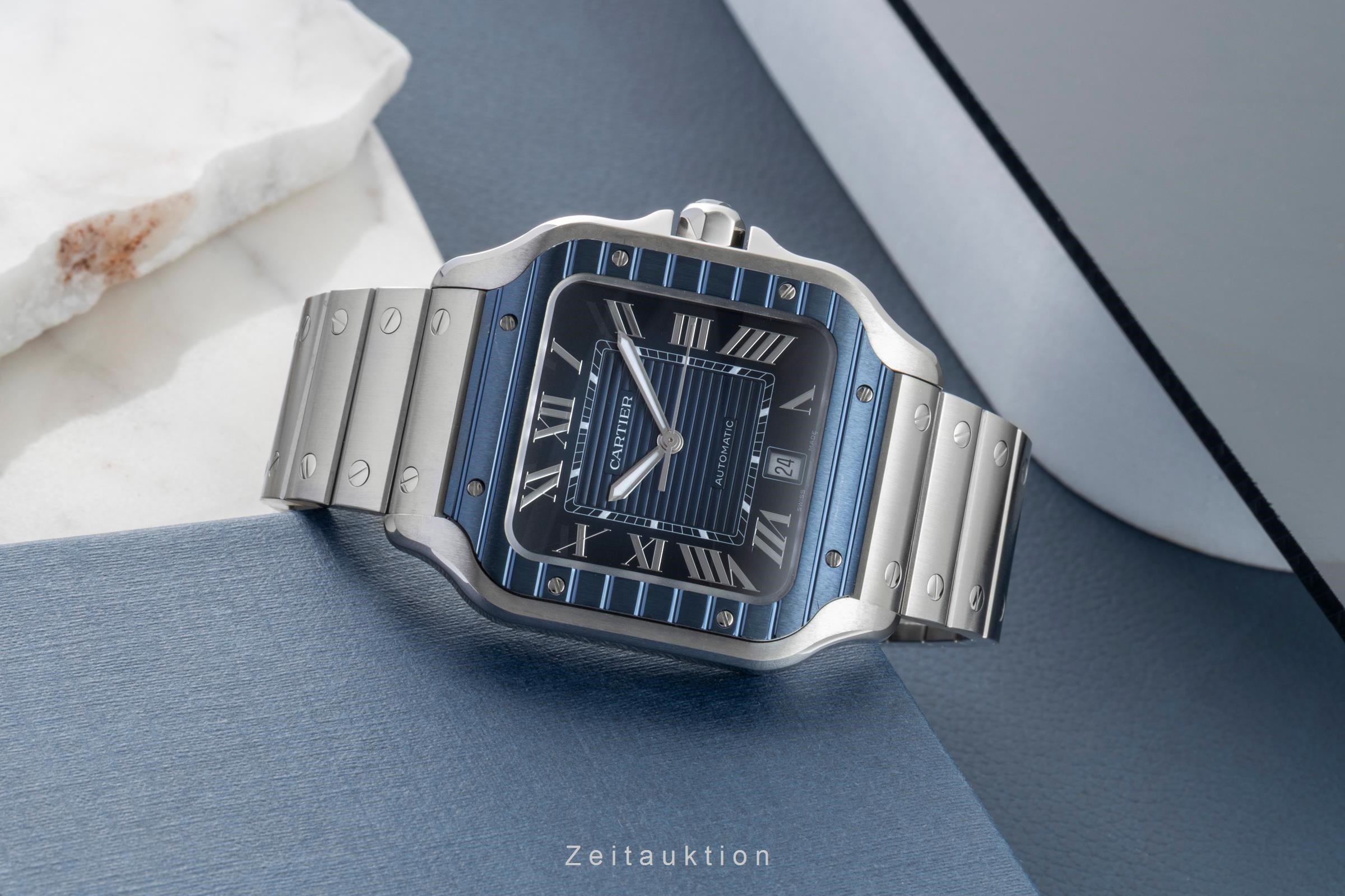 Cartier Santos steel automatic men's watch WSSA0048 LP: 9200EUR  [2602269]