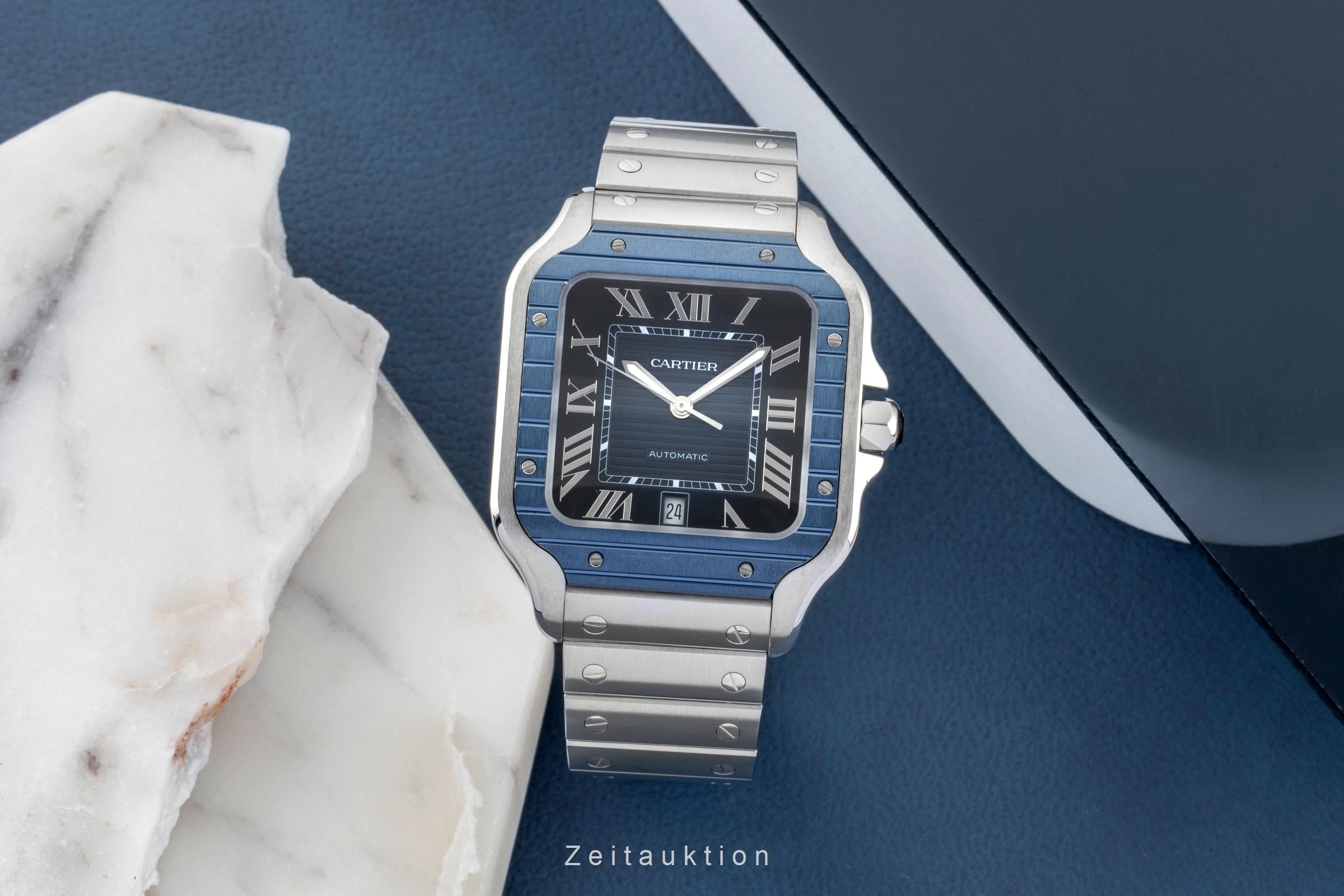 Cartier Santos steel automatic men's watch WSSA0048 LP: 9200EUR  [2602269]