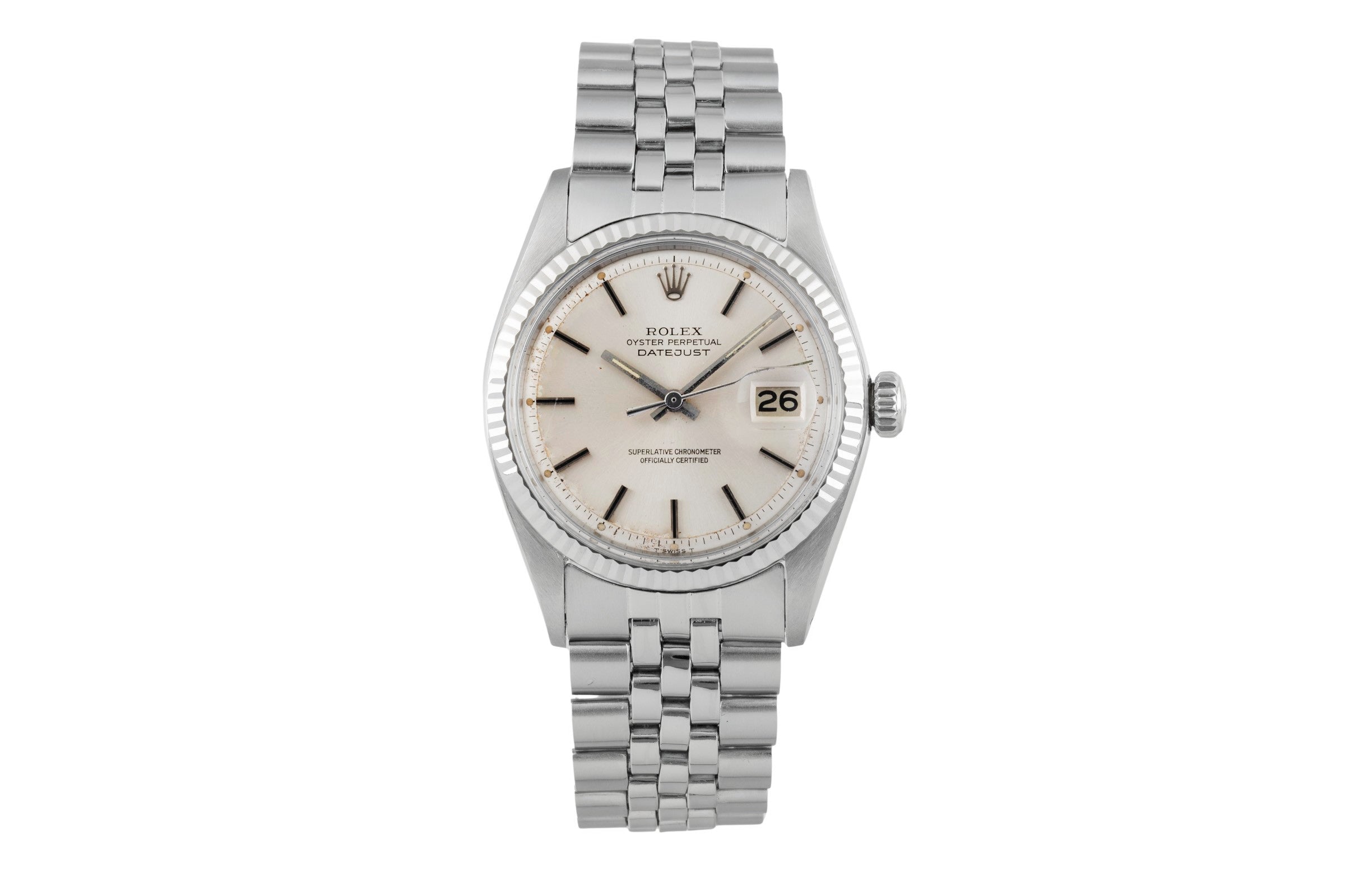 Rolex Datejust steel / white gold automatic men's watch 1601  [2602270]