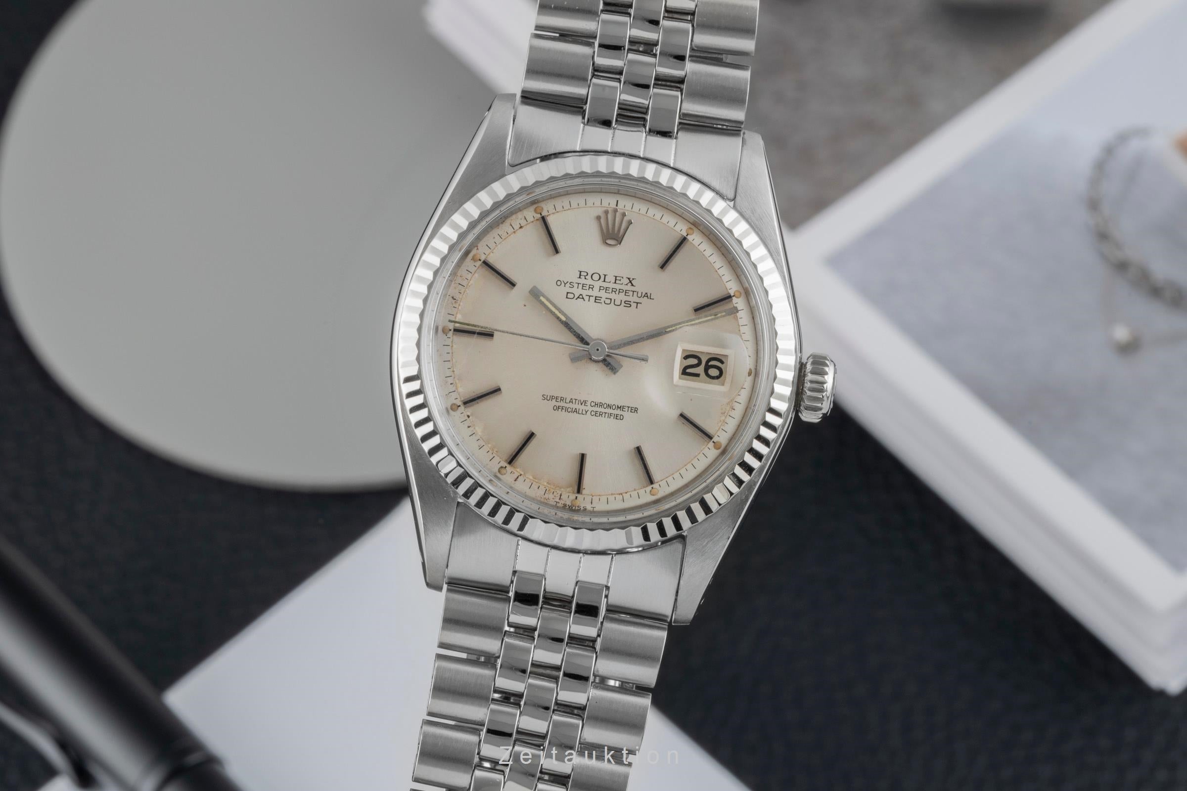 Rolex Datejust steel / white gold automatic men's watch 1601  [2602270]