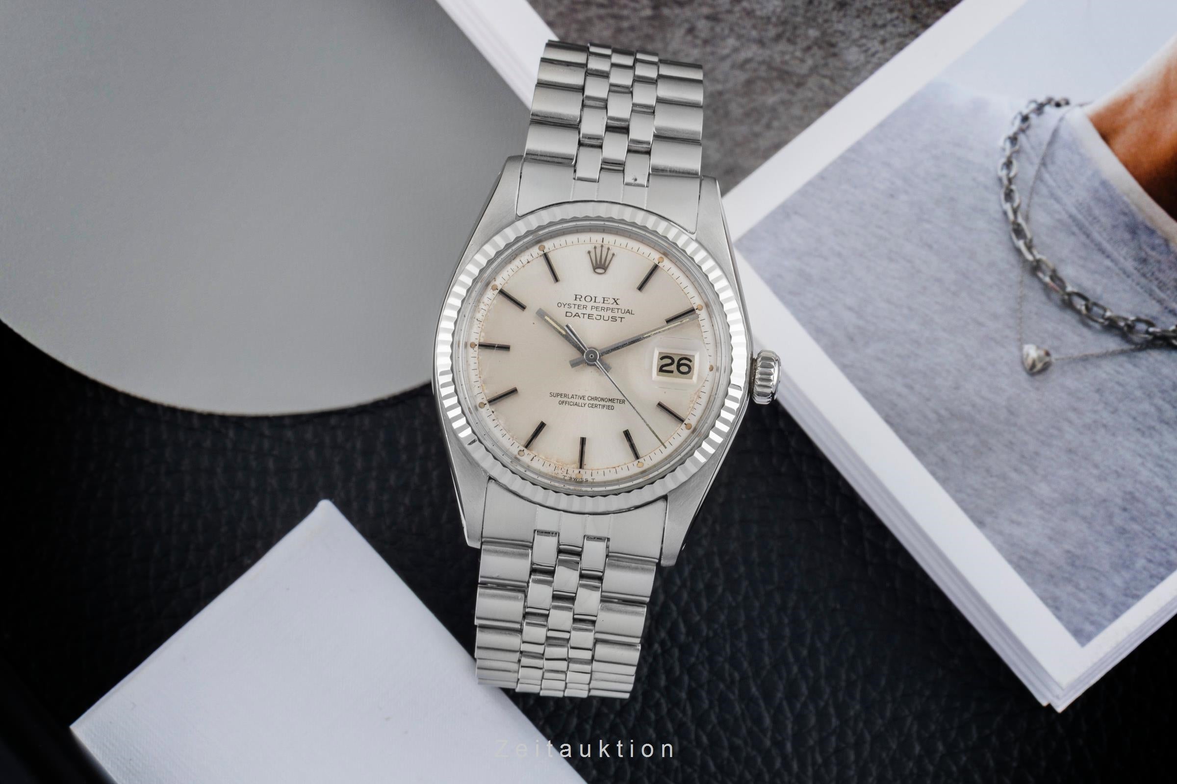 Rolex Datejust acier / or blanc automatique montre pour hommes 1601  [2602270]