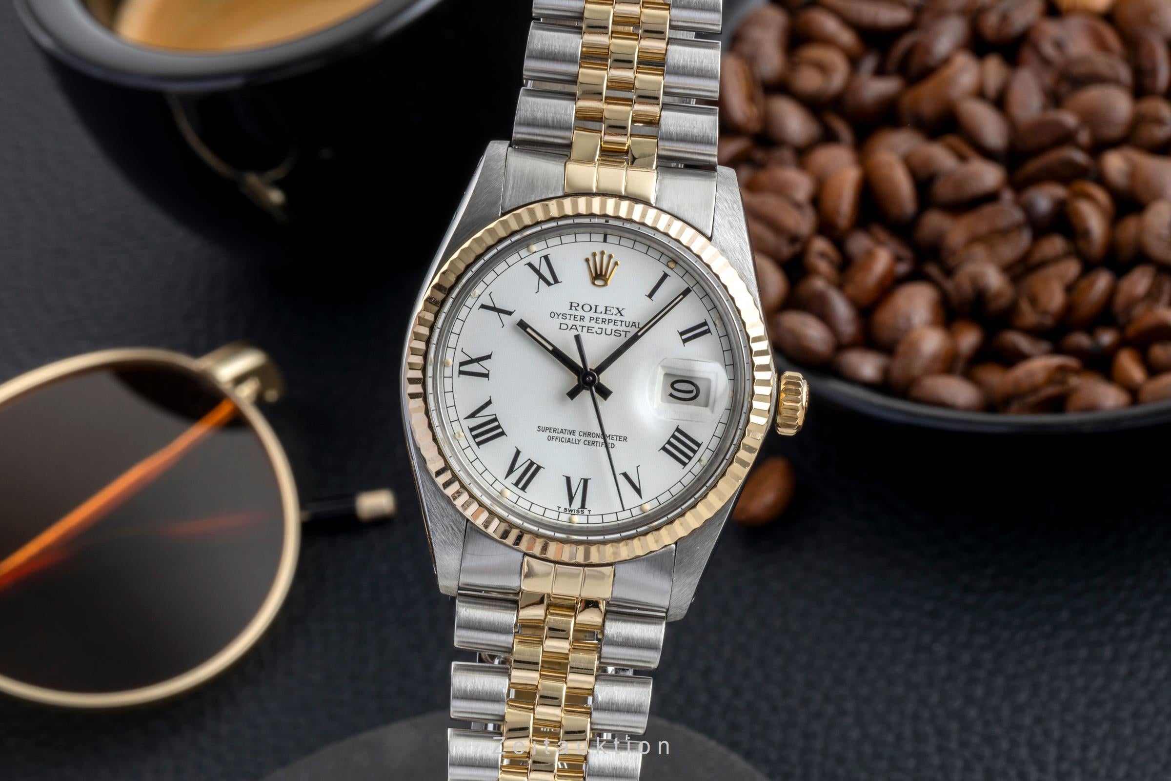Rolex Datejust acciaio / oro automatismo orologio da uomo 16013 Vintage  [2602273]