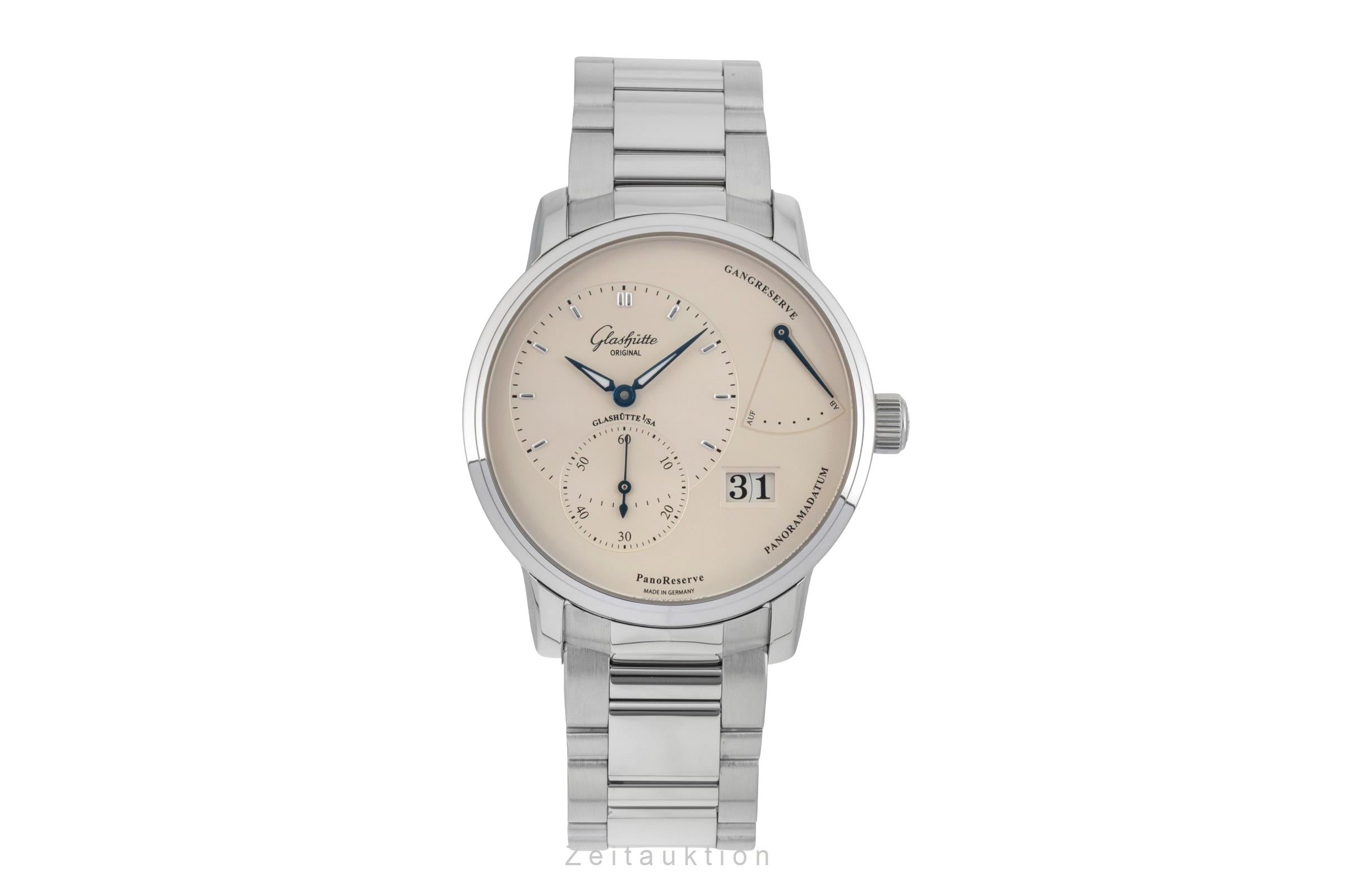 Glashütte PanoReserve steel manual winding men's watch 1-65-01-22-12-71 LP: 12800EUR  [2602277]
