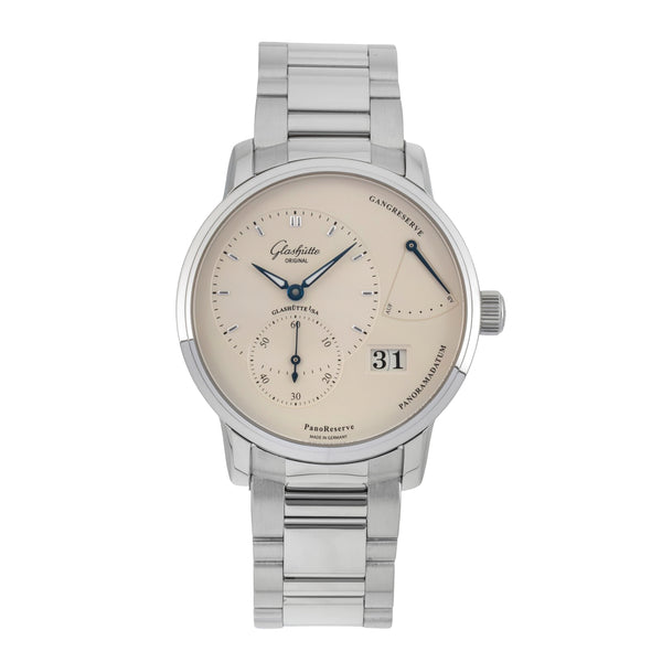 Glashütte PanoReserve steel manual winding men's watch 1-65-01-22-12-71 LP: 12800EUR  [2602277]