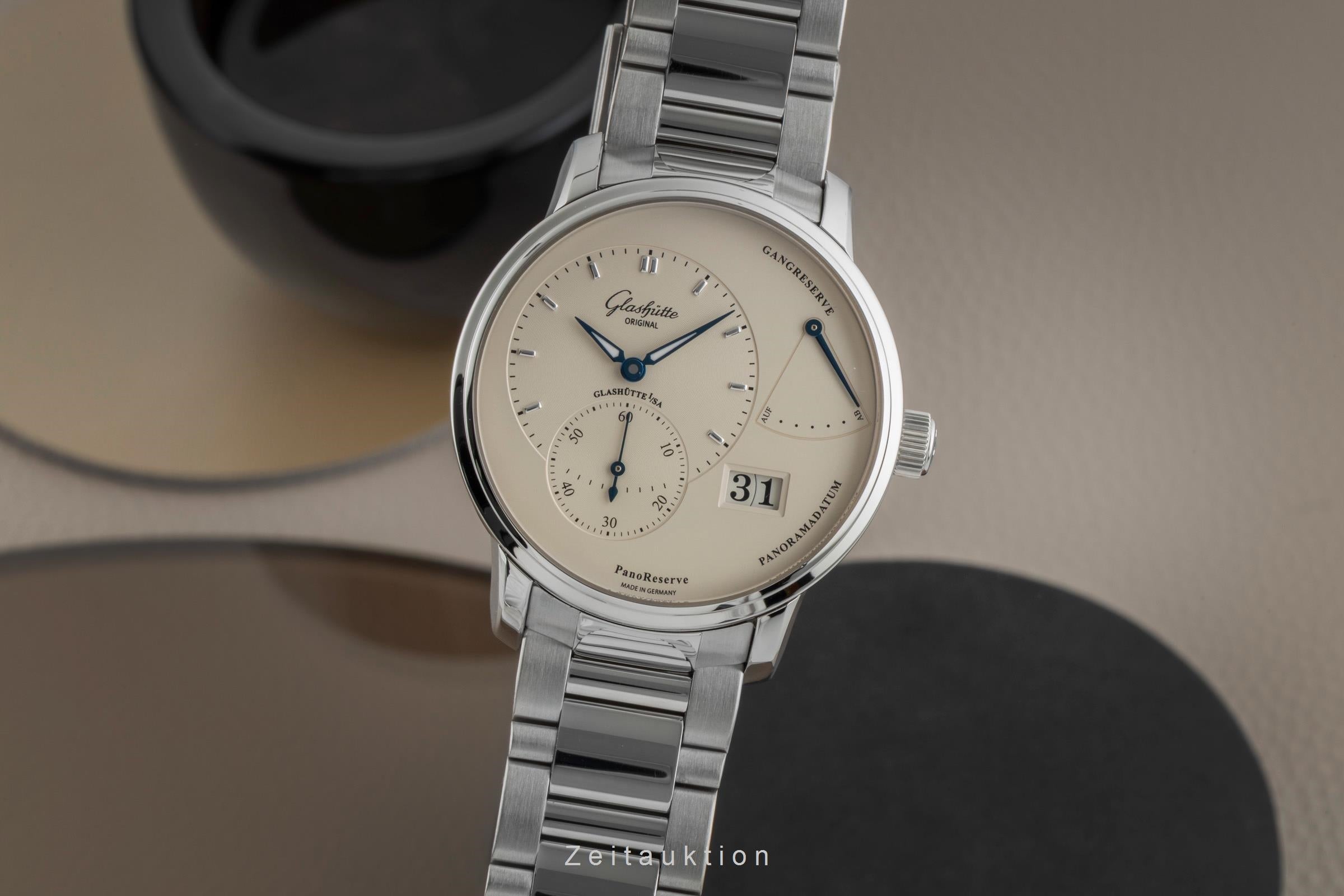 Glashütte PanoReserve steel manual winding men's watch 1-65-01-22-12-71 LP: 12800EUR  [2602277]