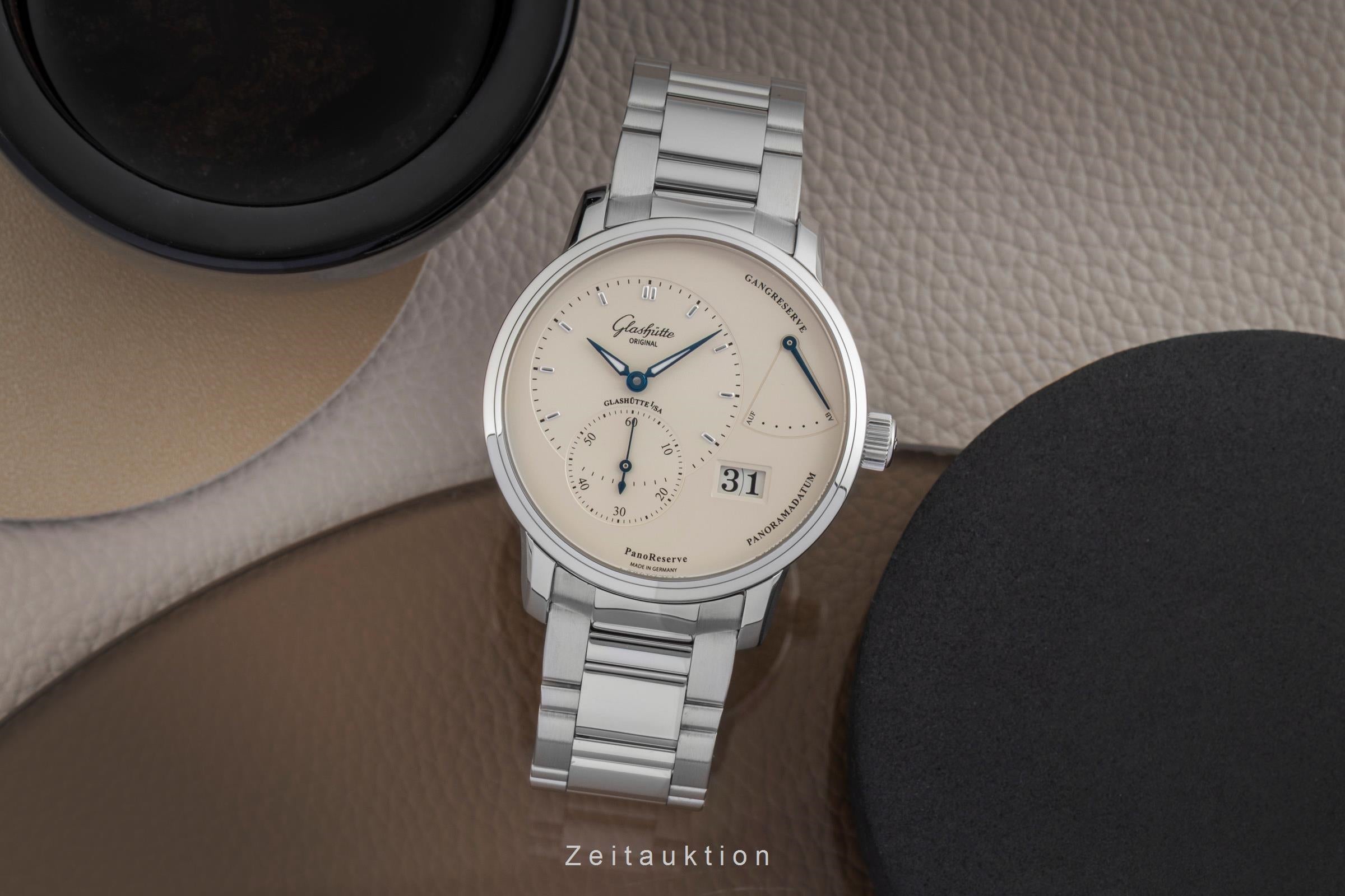Glashütte PanoReserve steel manual winding men's watch 1-65-01-22-12-71 LP: 12800EUR  [2602277]
