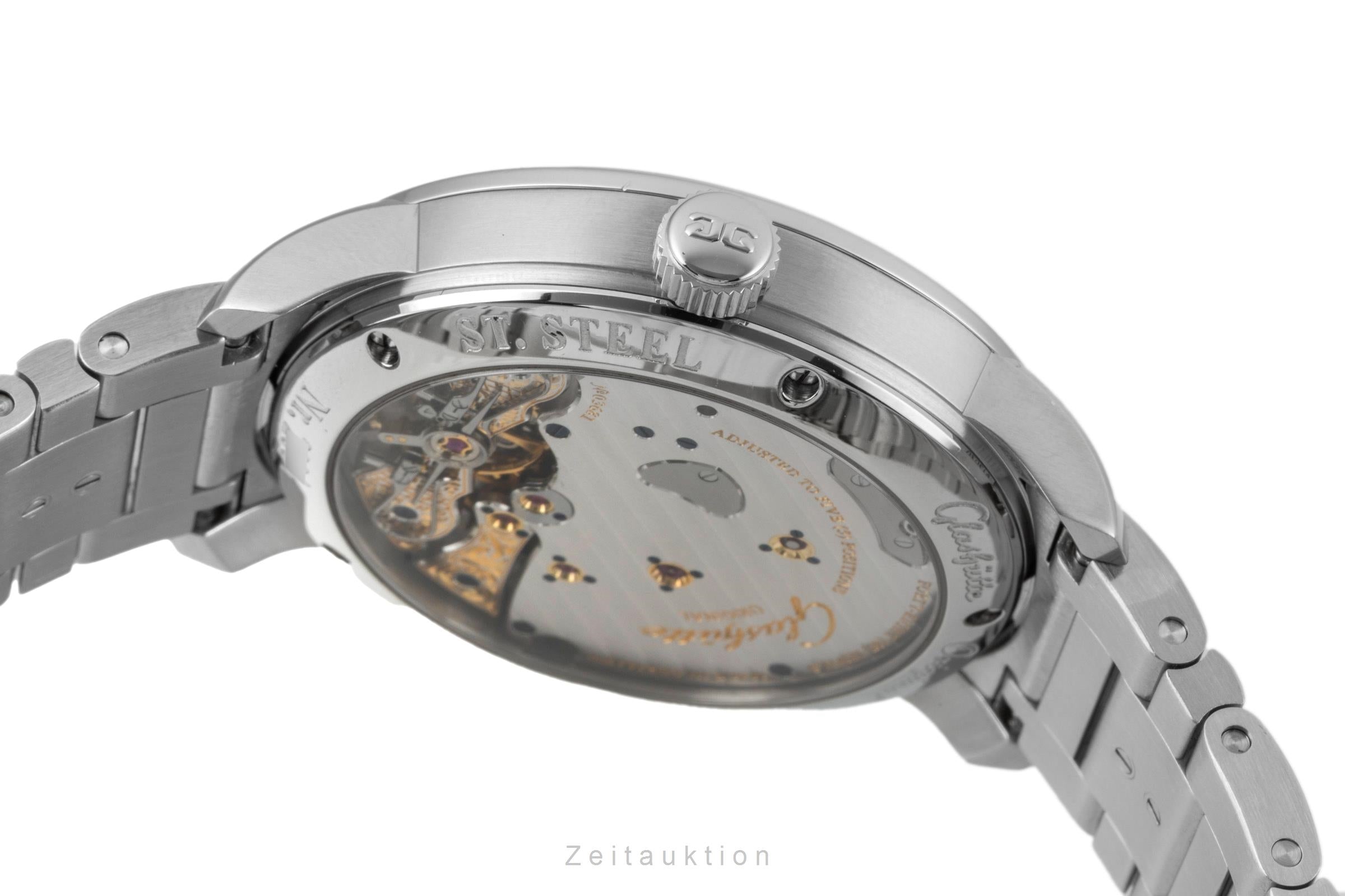 Glashütte PanoReserve steel manual winding men's watch 1-65-01-22-12-71 LP: 12800EUR  [2602277]