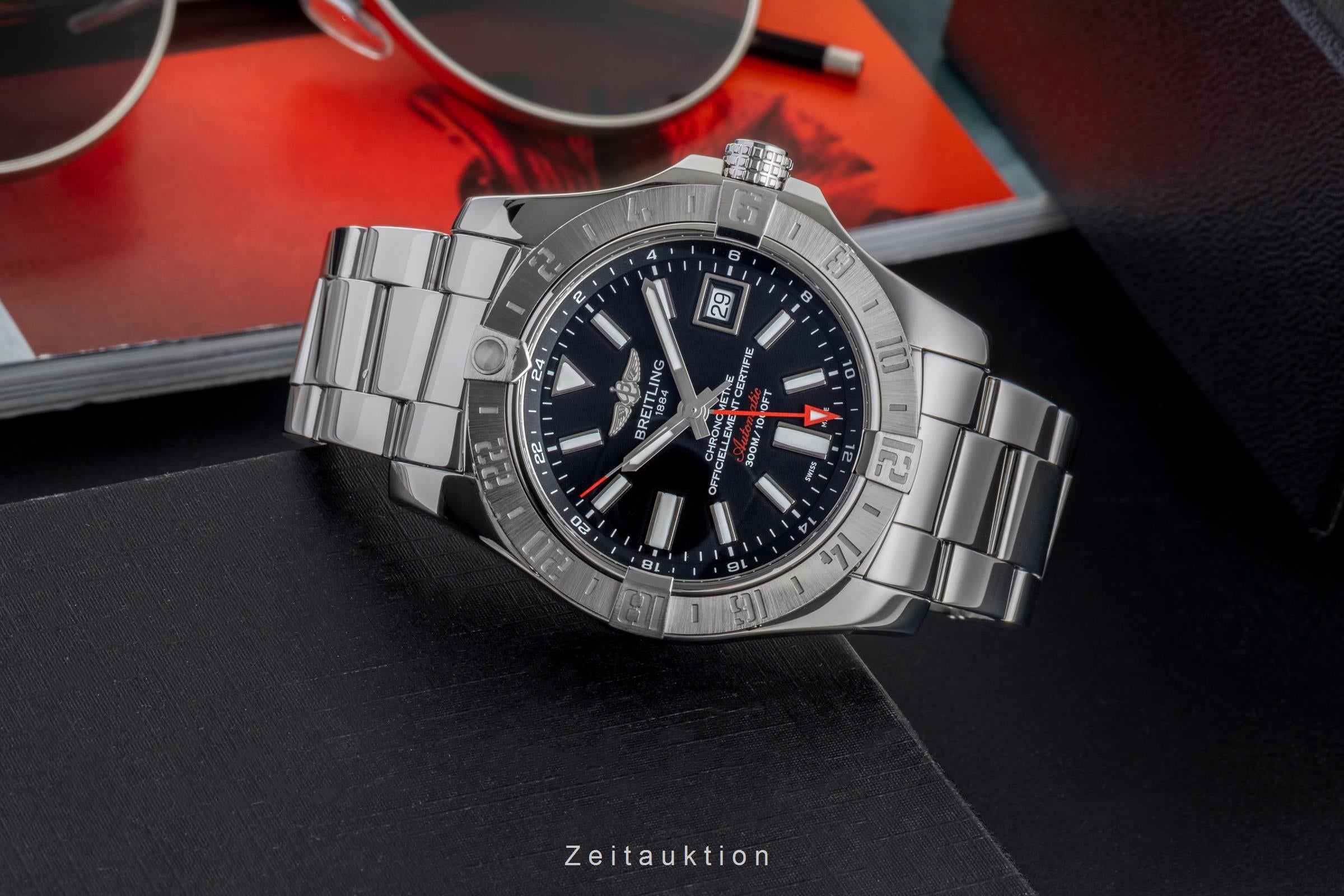 Breitling Avenger II GMT acier automatique montre pour hommes A3239011/BC35  [2602290]