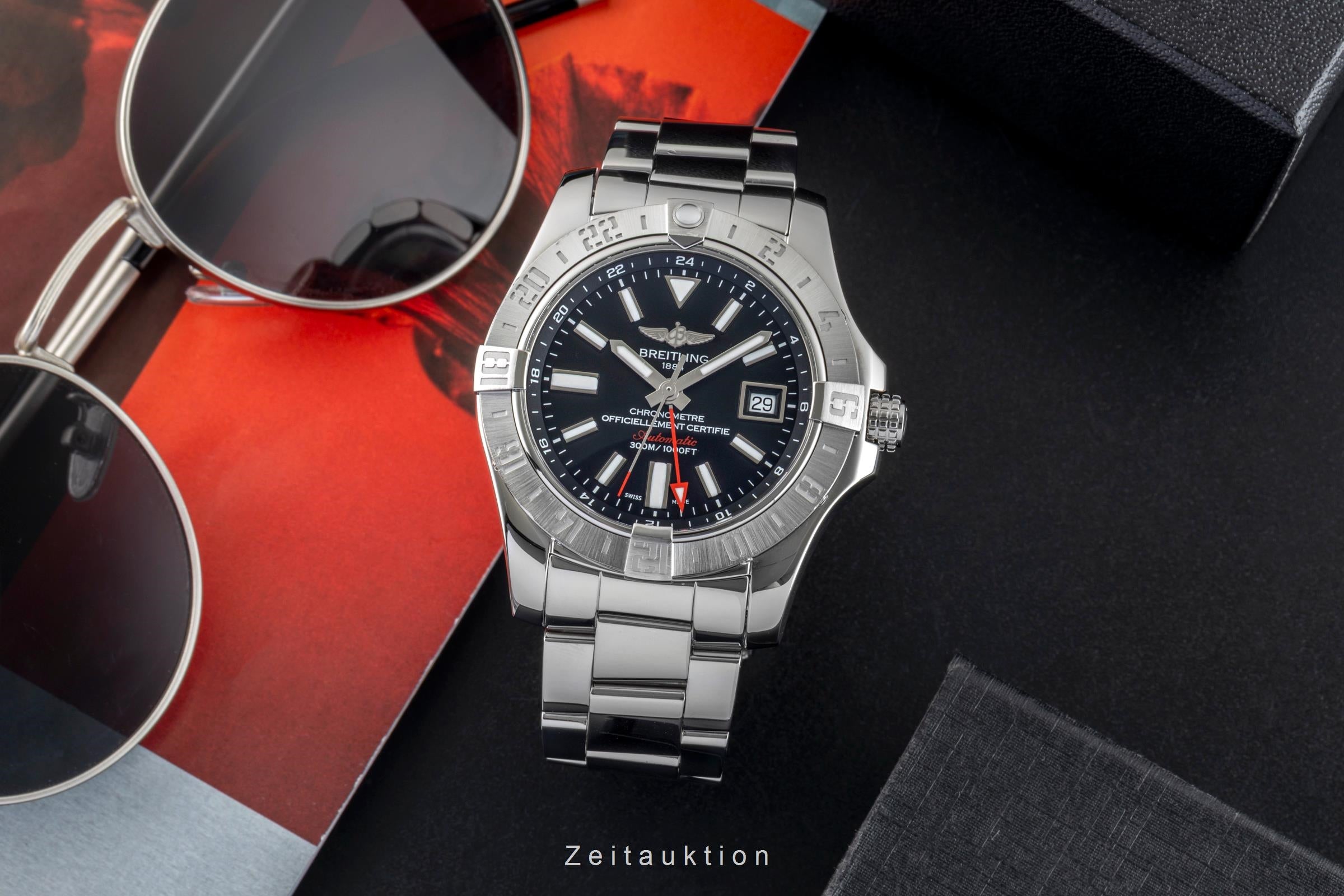 Breitling Avenger II GMT acier automatique montre pour hommes A3239011/BC35  [2602290]