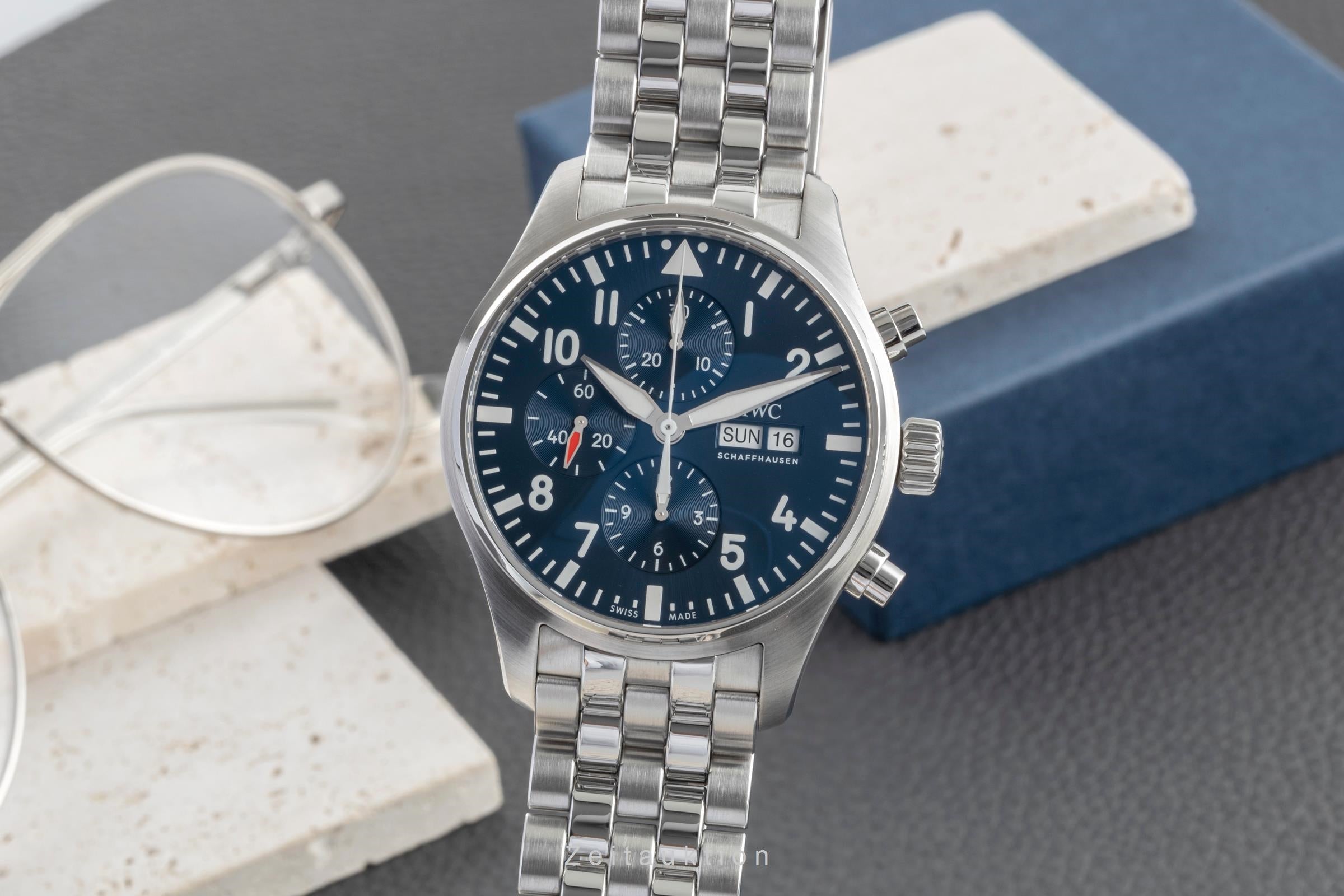IWC Fliegerchronograph chronograph steel automatic Kal. C.79320