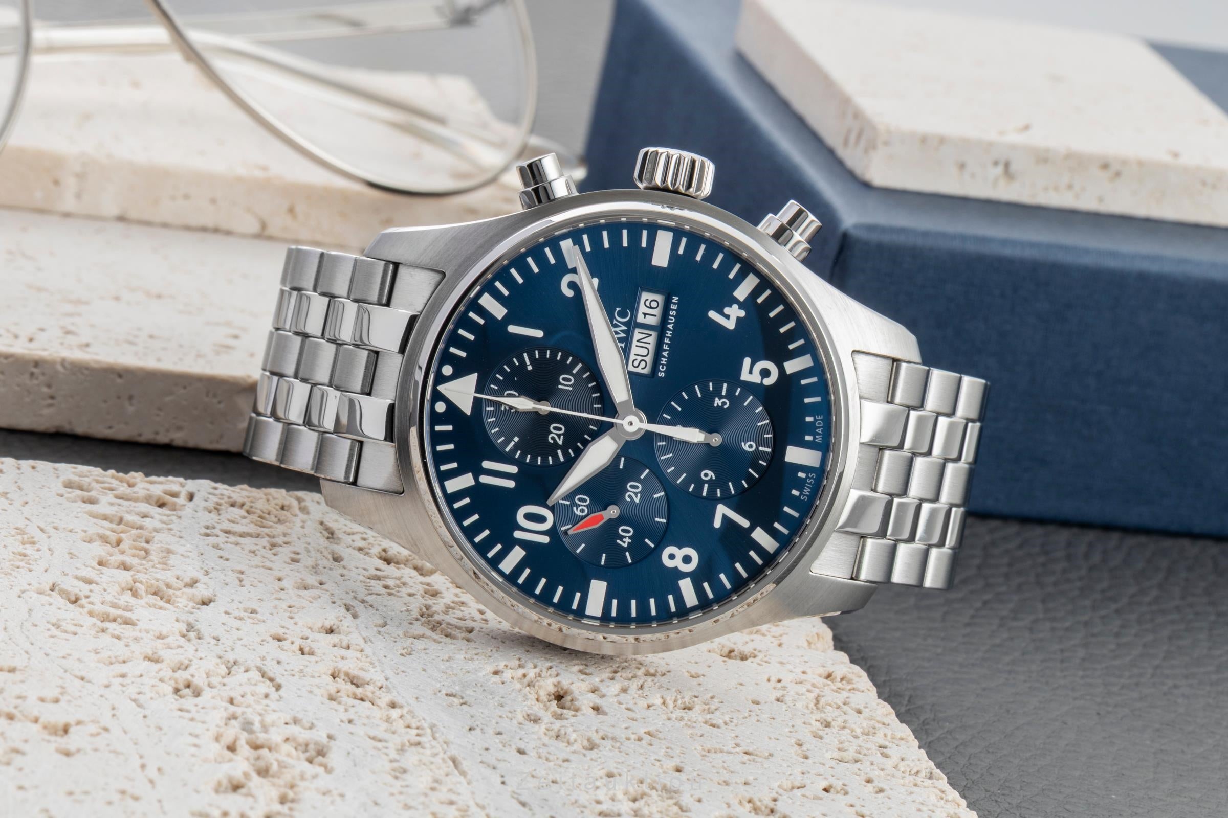 IWC Fliegerchronograph chronograph steel automatic men's watch IW377717 LP: 8800EUR  [2602294]
