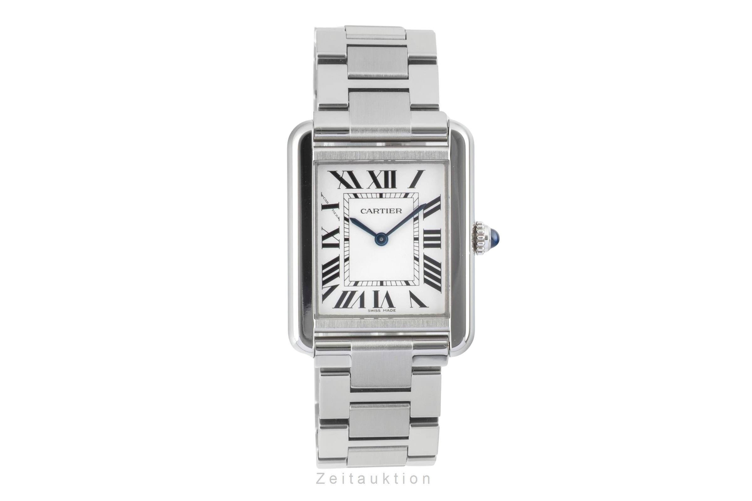 Cartier Tank Solo Edelstahl Damenuhr Saphirglas Ref. W5200013 Box & Papiere 2020 [2602295]