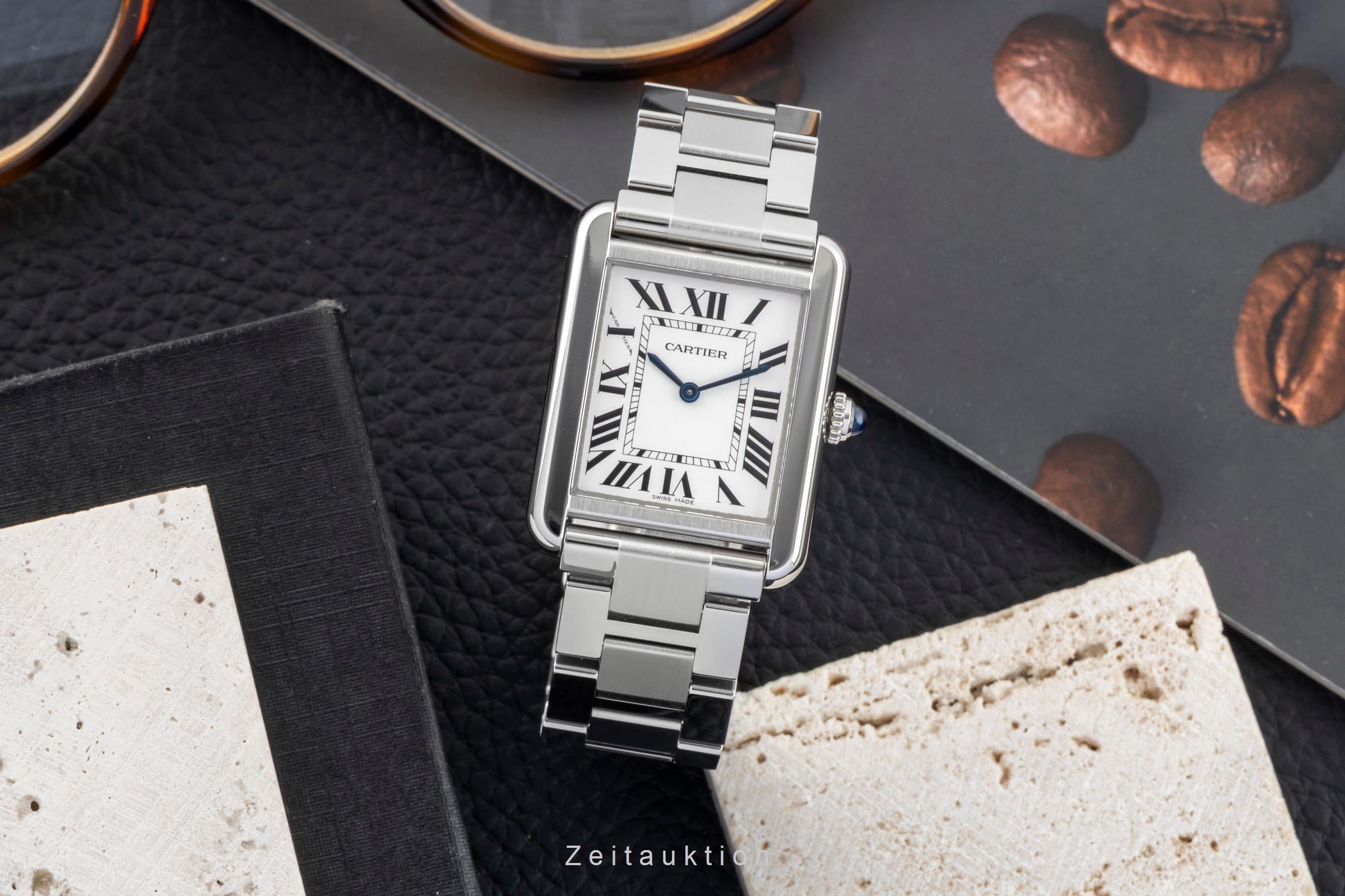 Cartier Tank Solo Edelstahl Damenuhr Saphirglas Ref. W5200013 Box & Papiere 2020 [2602295]