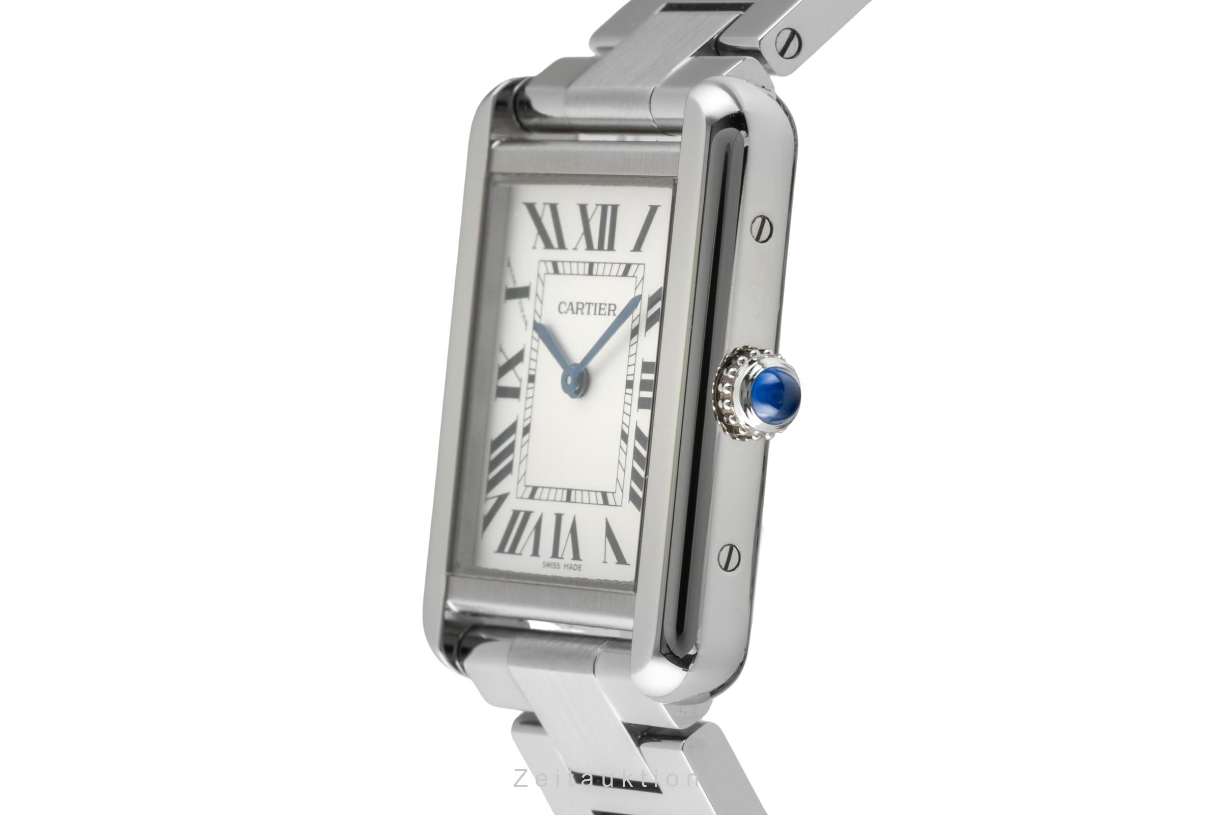 Cartier Tank Solo Edelstahl Damenuhr Saphirglas Ref. W5200013 Box & Papiere 2020 [2602295]