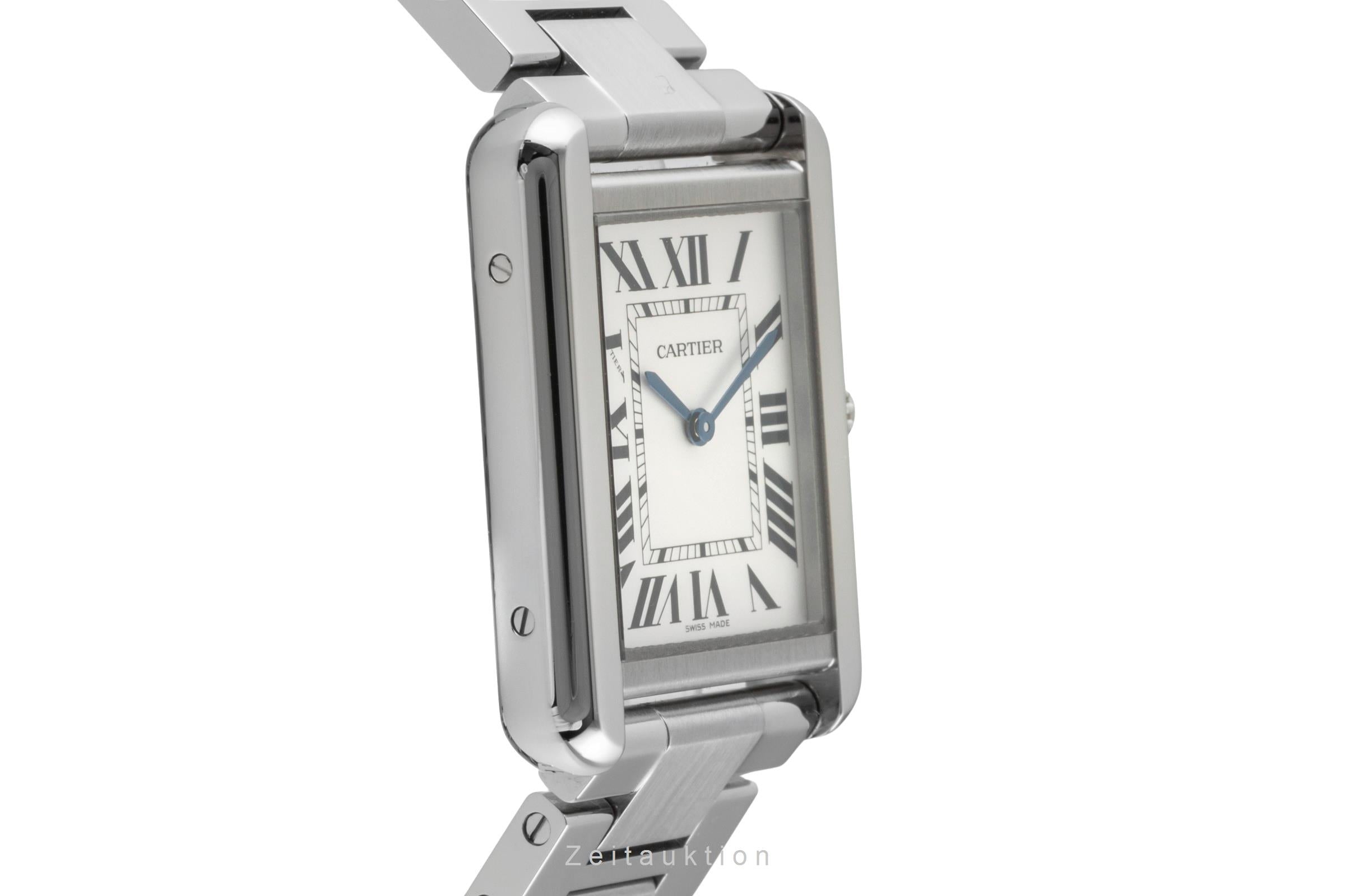 Cartier Tank Solo Edelstahl Damenuhr Saphirglas Ref. W5200013 Box & Papiere 2020 [2602295]