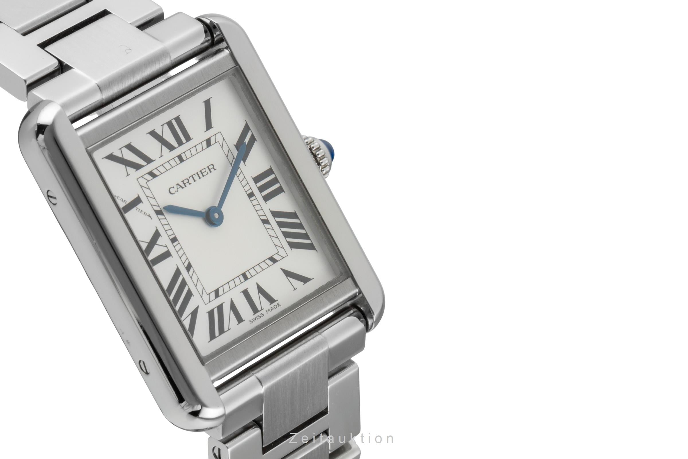 Cartier Tank Solo Edelstahl Damenuhr Saphirglas Ref. W5200013 Box & Papiere 2020 [2602295]