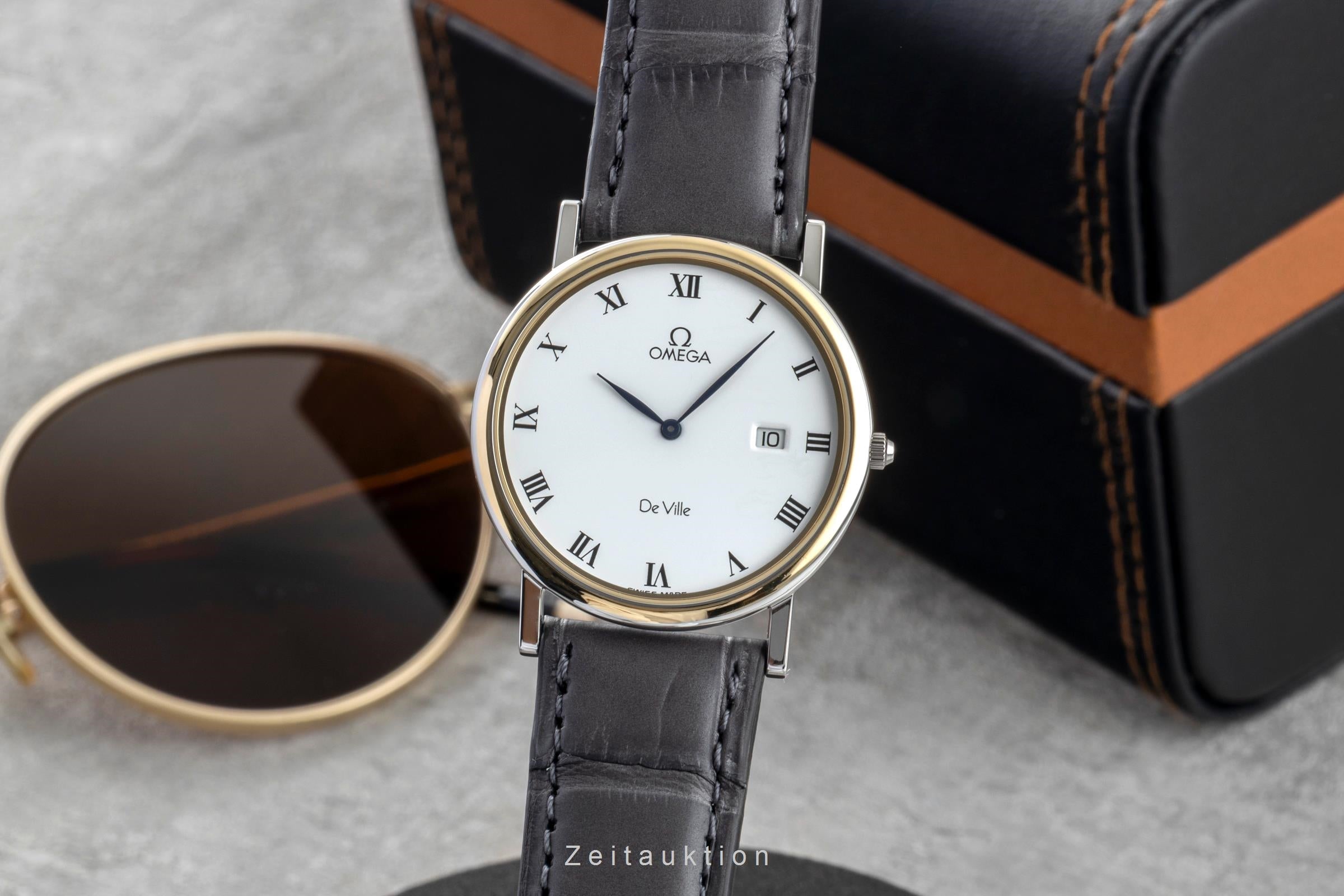 Omega De Ville gilt / steel quartz women's watch 196.2379  [2602299]