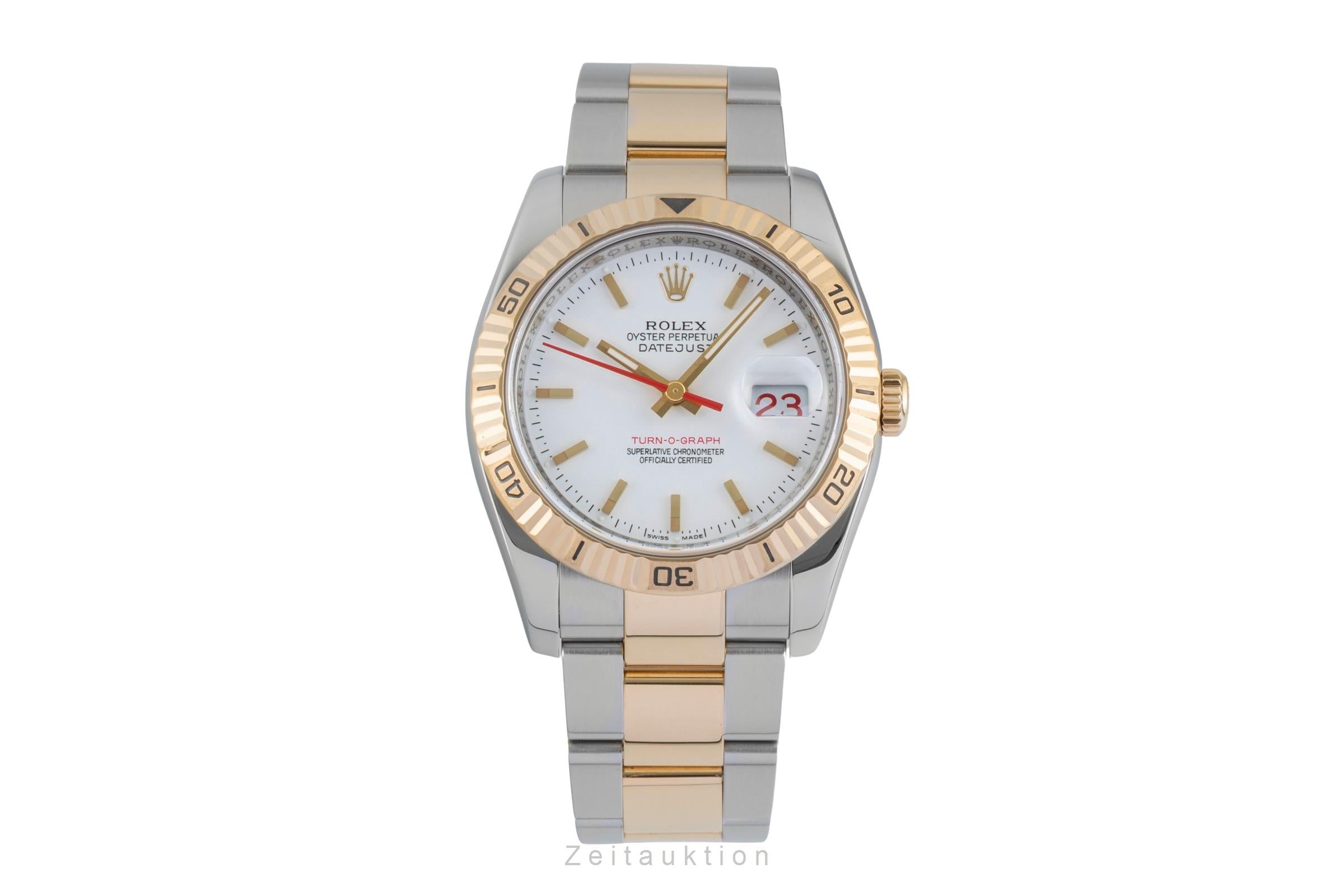 Rolex Datejust Turn-O-Graph Stahl / Gold Automatik Herrenuhr Ref. 116263 Papers [2602309]