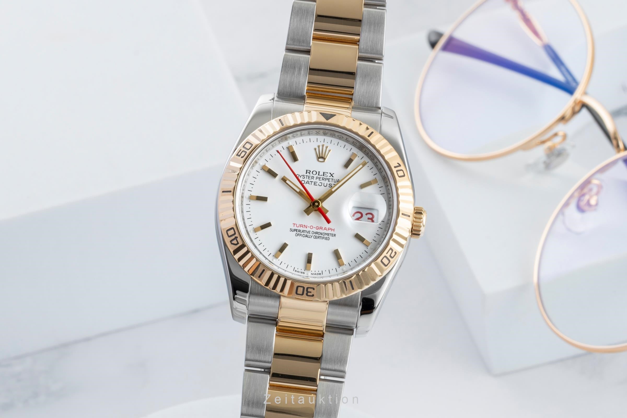 Rolex Datejust Turn-O-Graph acciaio / oro automatismo orologio da uomo 116263  [2602309]