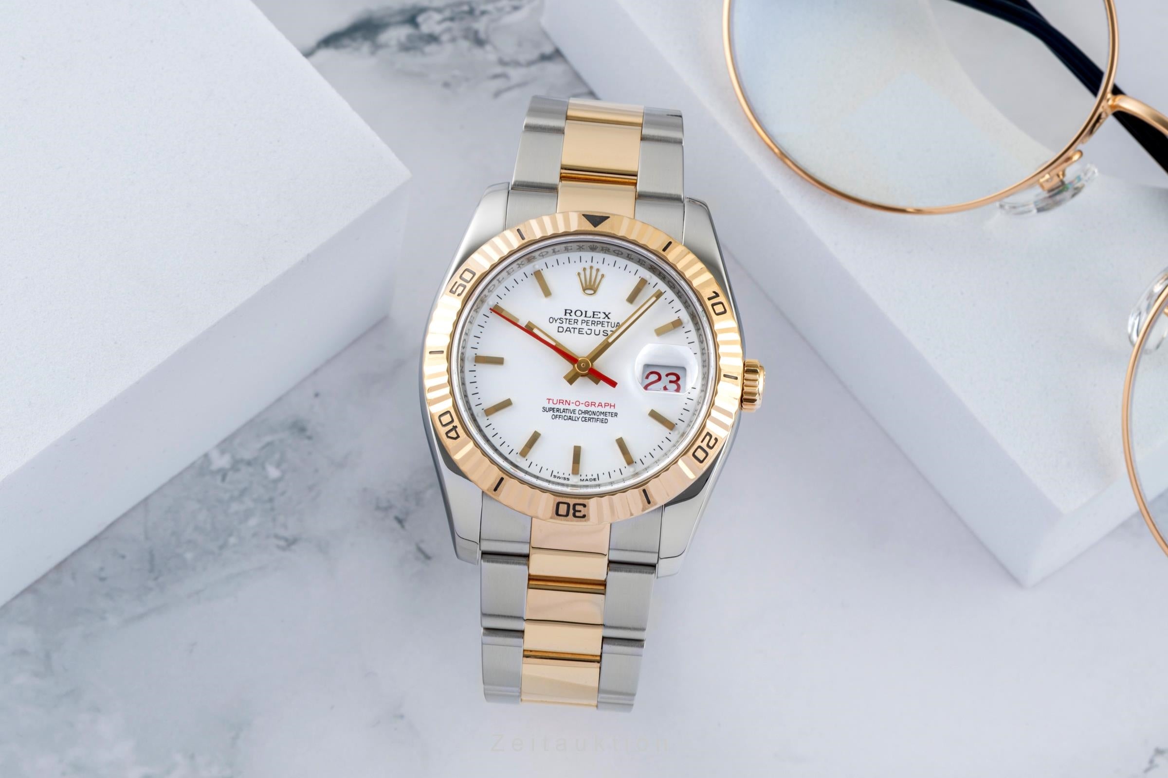 Rolex Datejust Turn-O-Graph Stahl / Gold Automatik Herrenuhr Ref. 116263 Papers [2602309]
