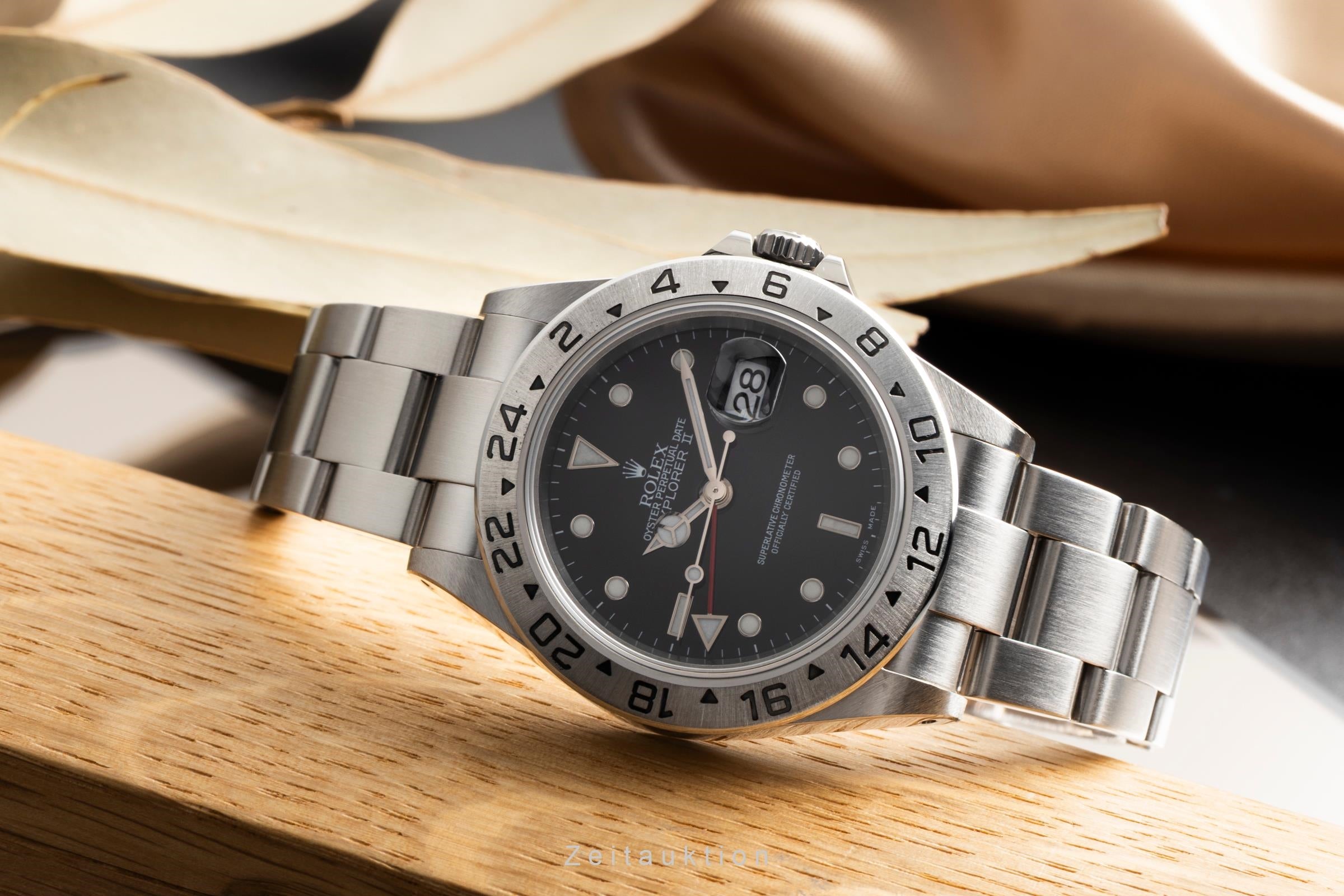Rolex Explorer II Black Dial Edelstahl Automatik Ref. 16570 Papiere 2001 LC 110 [2602310]