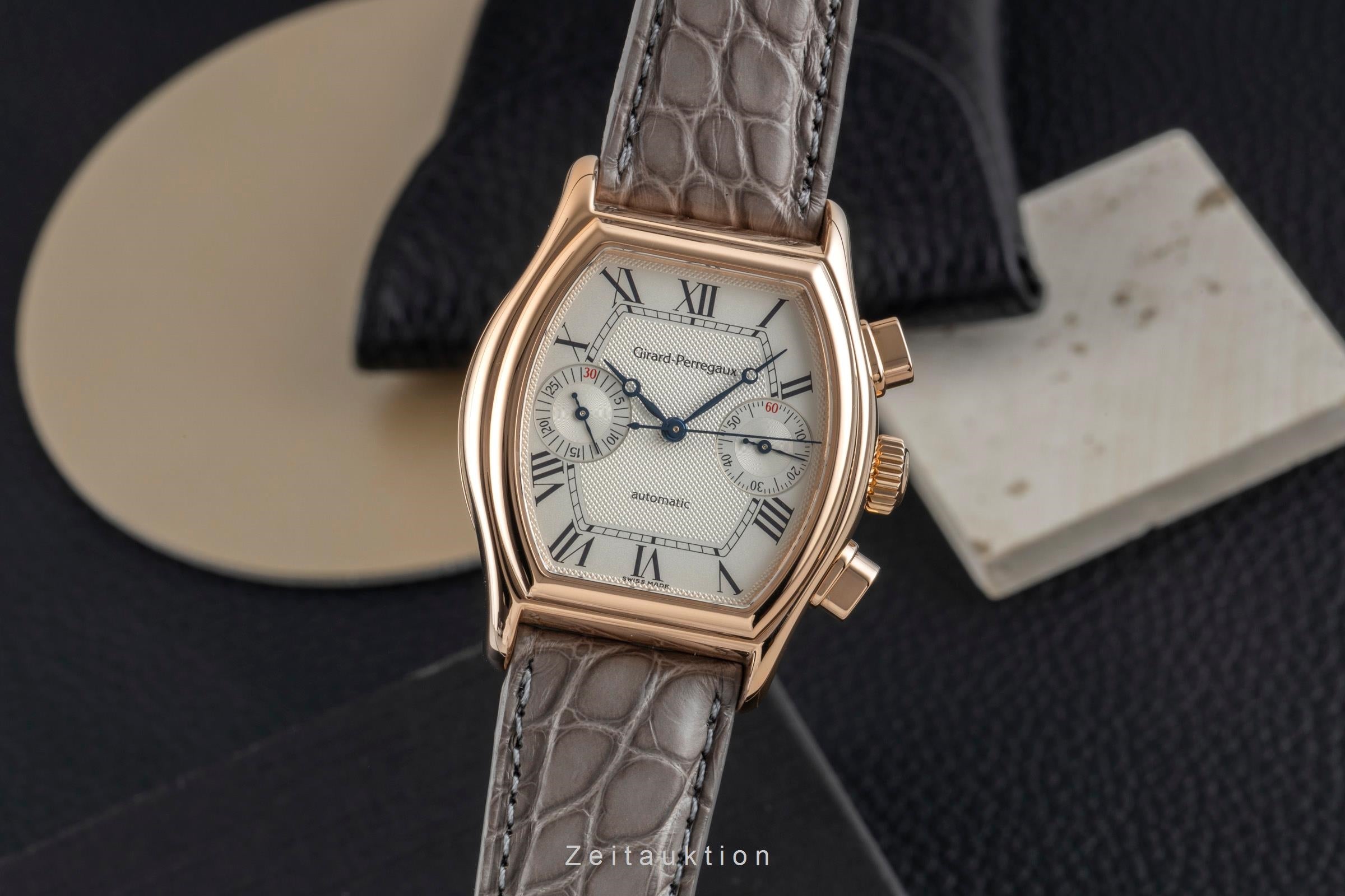Girard Perregaux Richeville cronografo oro rosso 18 ct automatismo orologio da uomo 2750  [2602319]