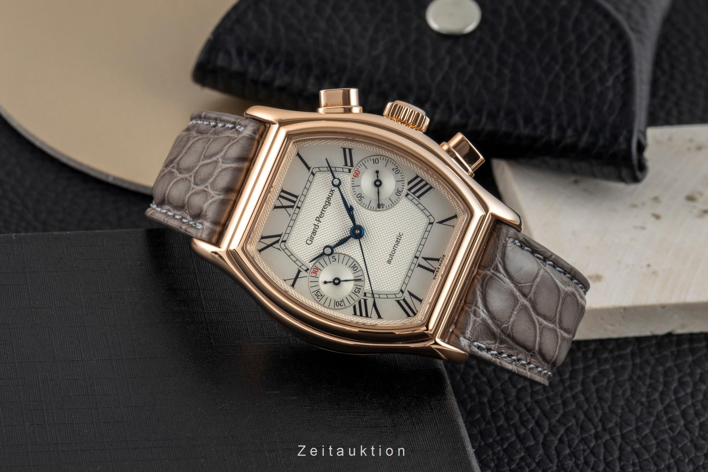 Girard Perregaux Richeville cronografo oro rosso 18 ct automatismo orologio da uomo 2750  [2602319]