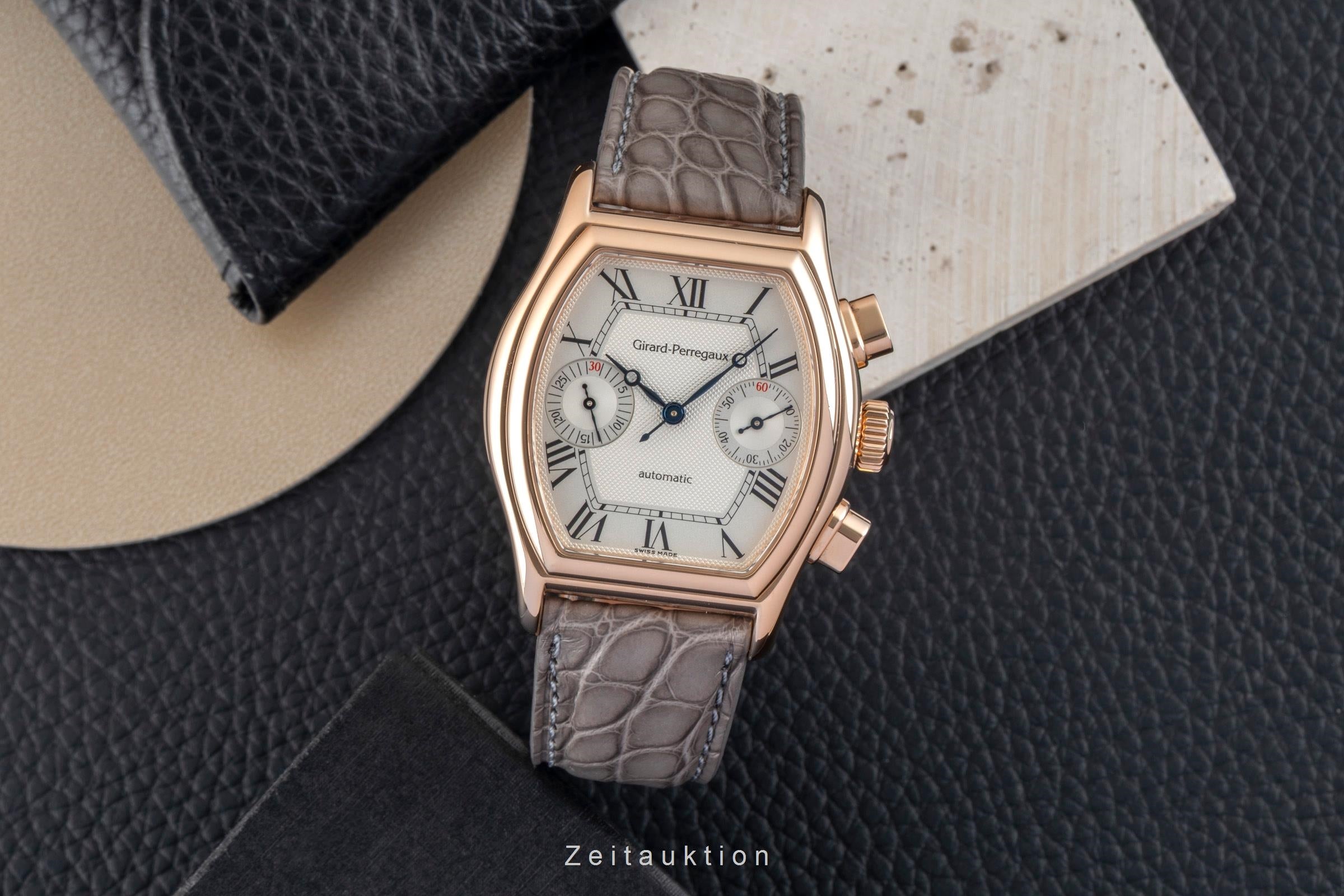 Girard Perregaux Richeville cronografo oro rosso 18 ct automatismo orologio da uomo 2750  [2602319]